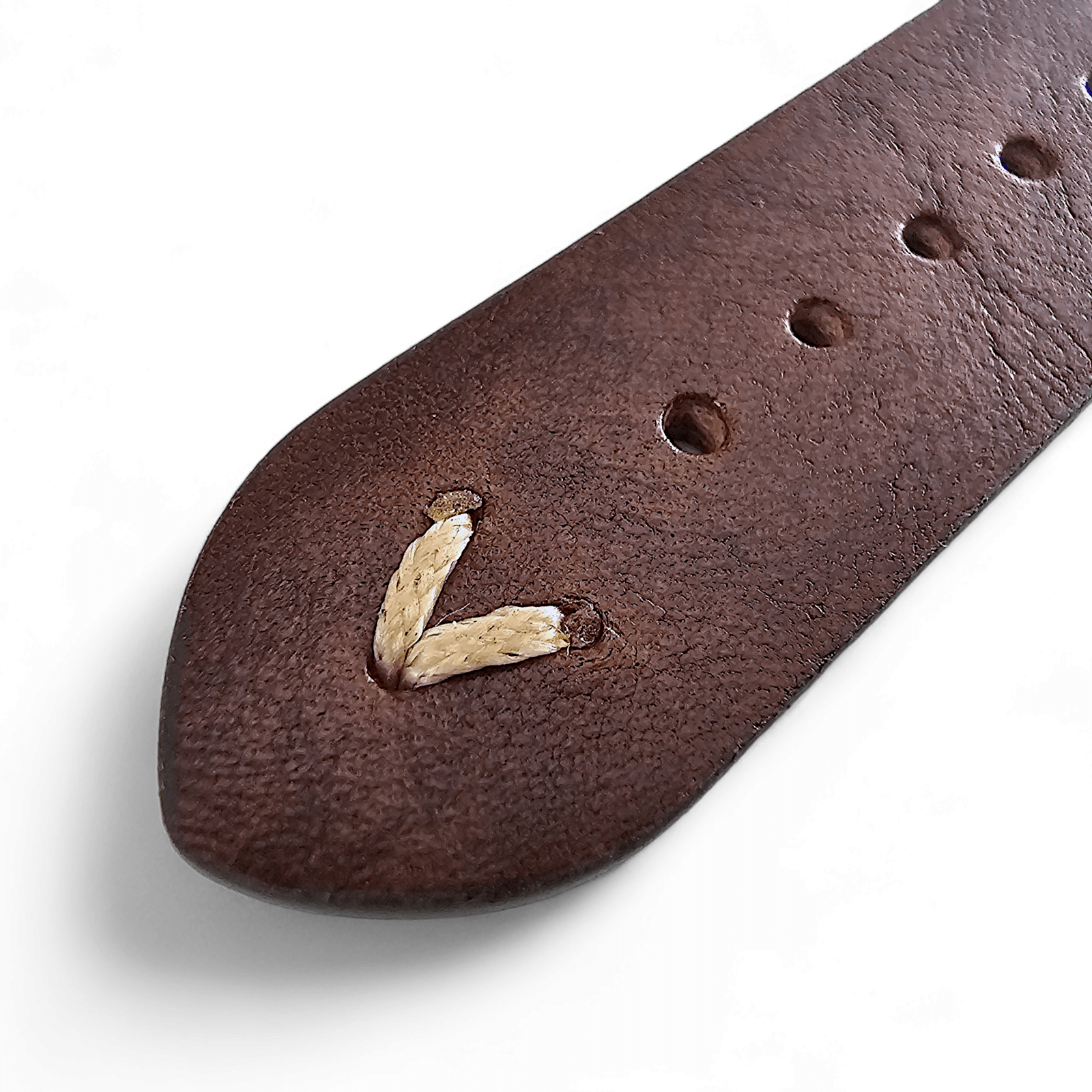 Simple Handmade Italian Leather Watch Strap Dark Brown 20mm 22mm - Wrist Envy