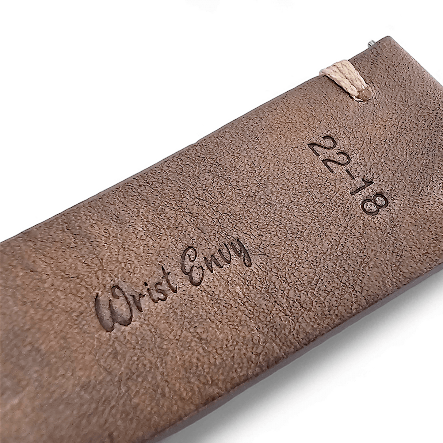 Simple Handmade Italian Leather Watch Strap Dusty Brown 20mm 22mm - Wrist Envy
