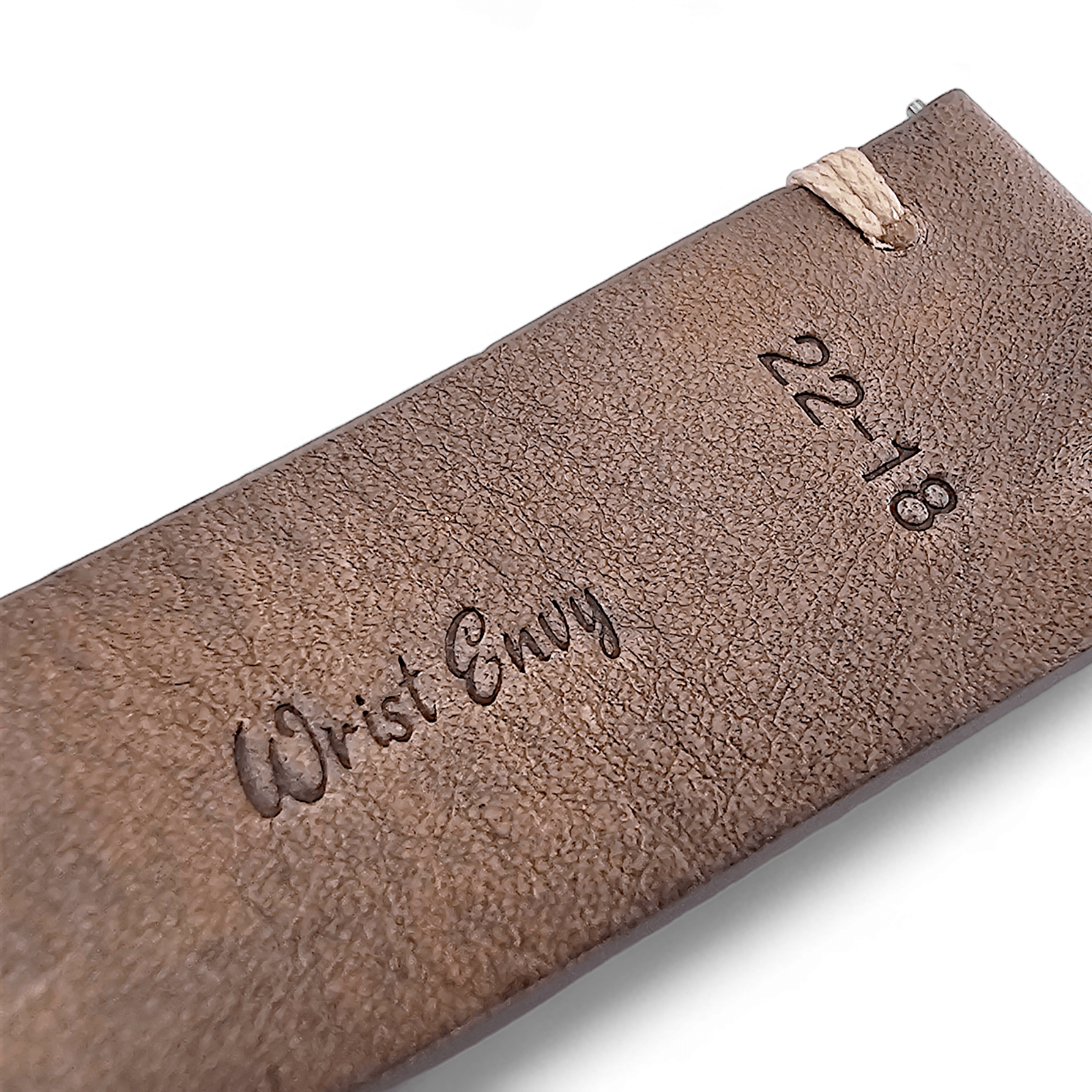 Simple Handmade Italian Leather Watch Strap Dusty Brown 20mm 22mm - Wrist Envy