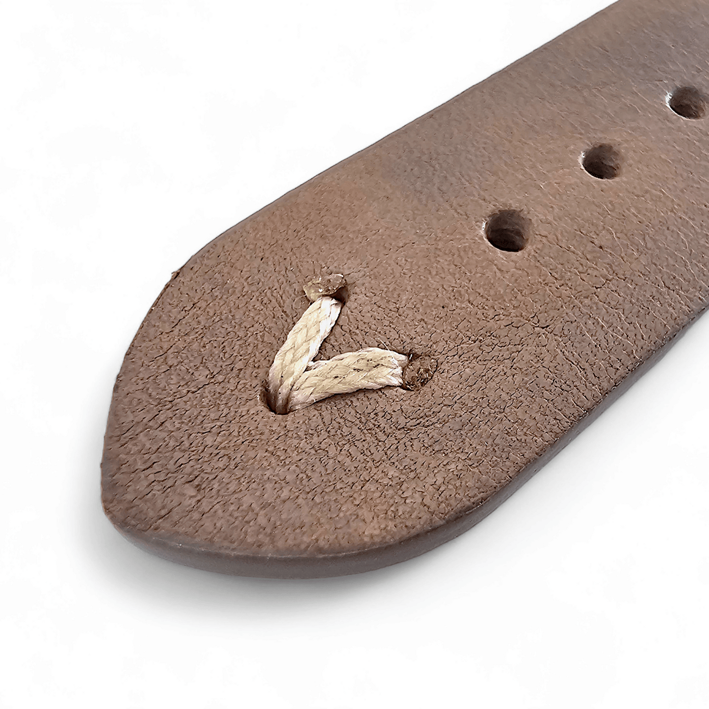 Simple Handmade Italian Leather Watch Strap Dusty Brown 20mm 22mm - Wrist Envy