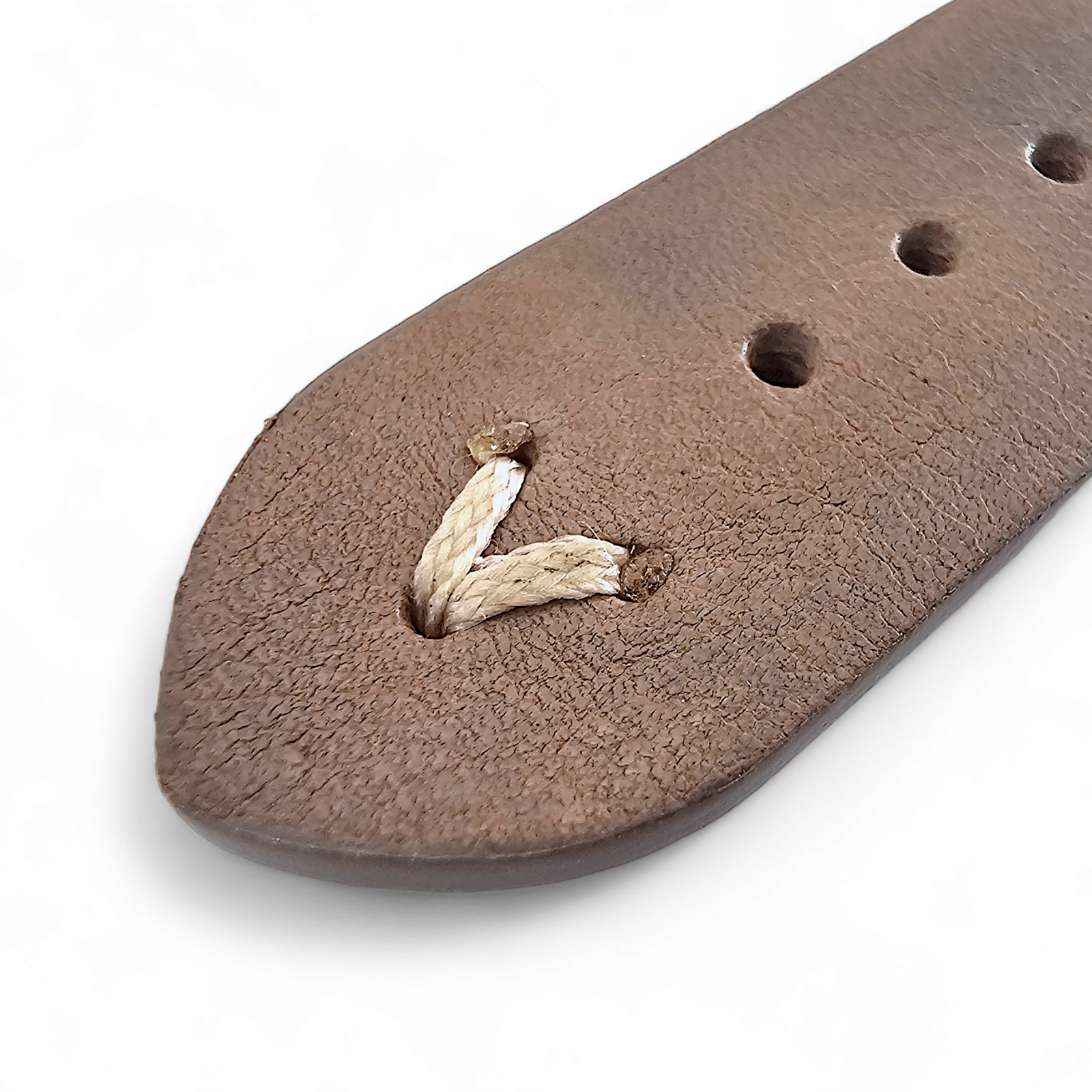 Simple Handmade Italian Leather Watch Strap Dusty Brown 20mm 22mm - Wrist Envy