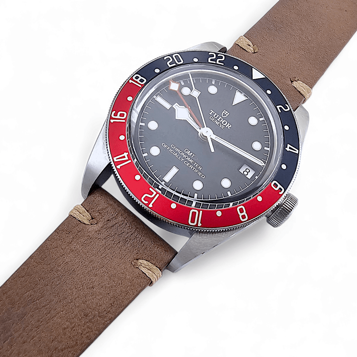 Simple Handmade Italian Leather Watch Strap Dusty Brown 20mm 22mm - Wrist Envy