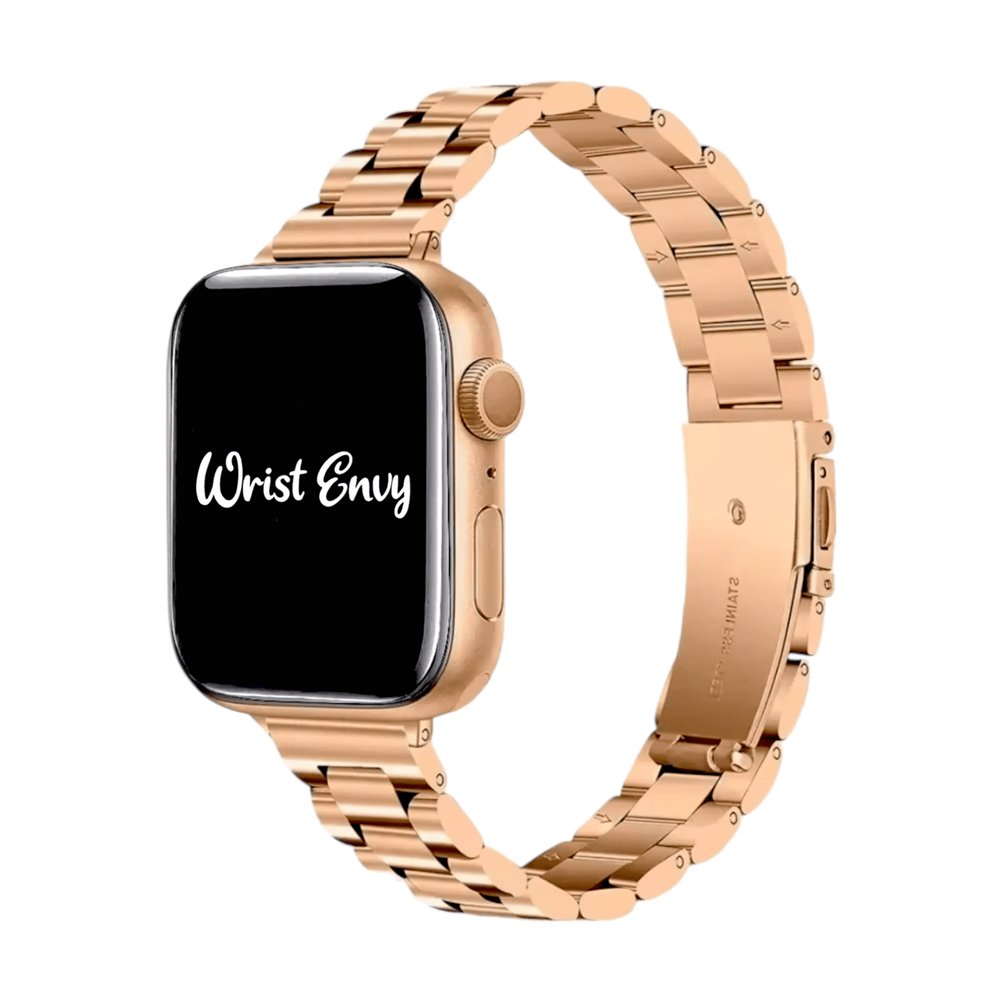 Skinny Oyster Bracelet for Apple Watch Rose Gold - Wrist Envy