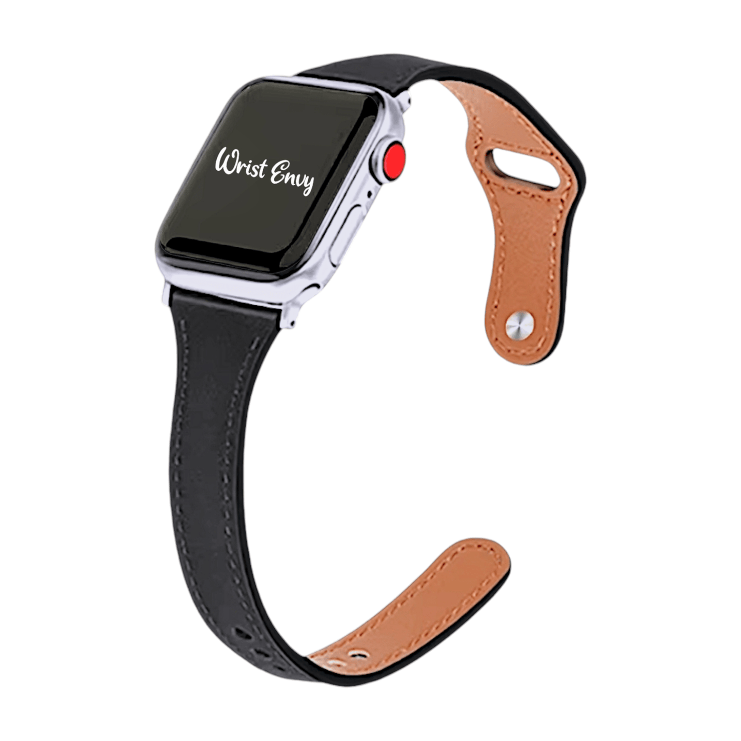 Slim Leather Strap for Apple Watch Black - Wrist Envy