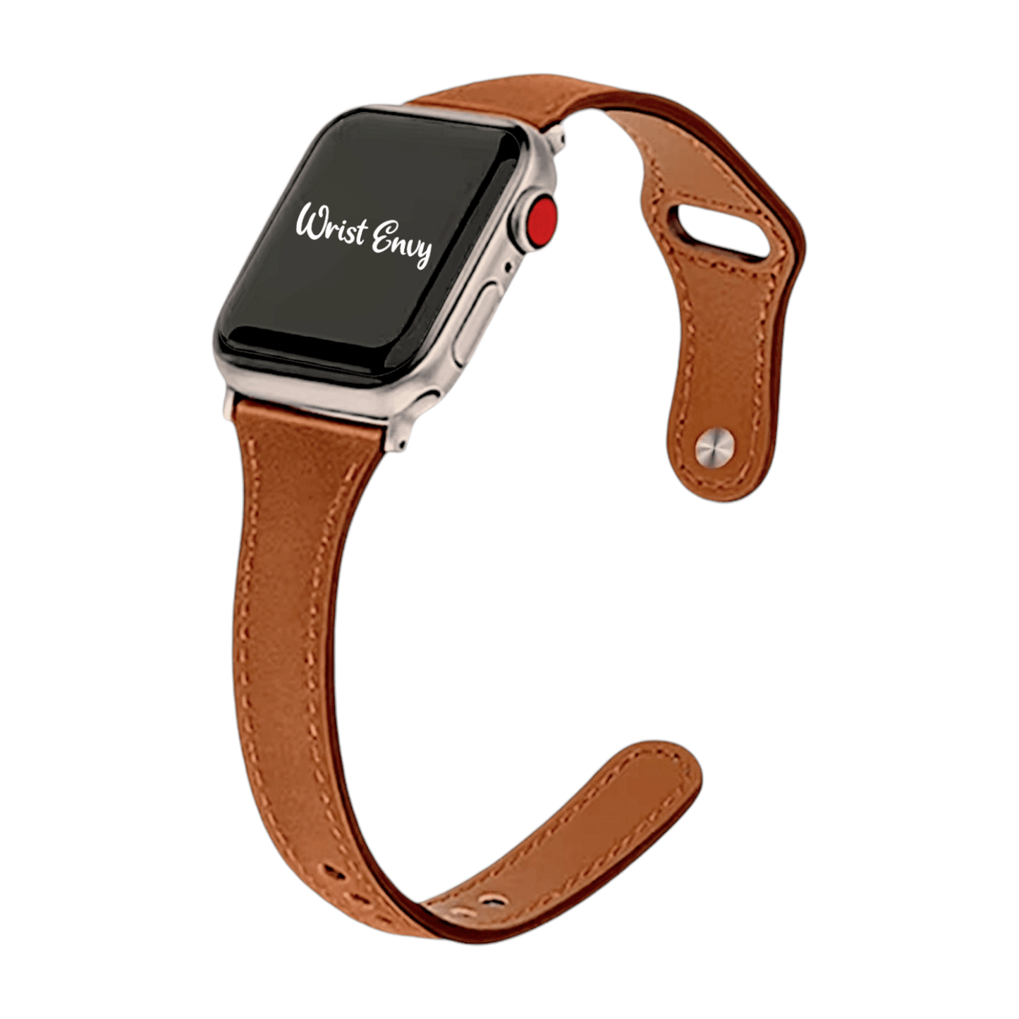 Slim Leather Strap for Apple Watch Brown - Wrist Envy