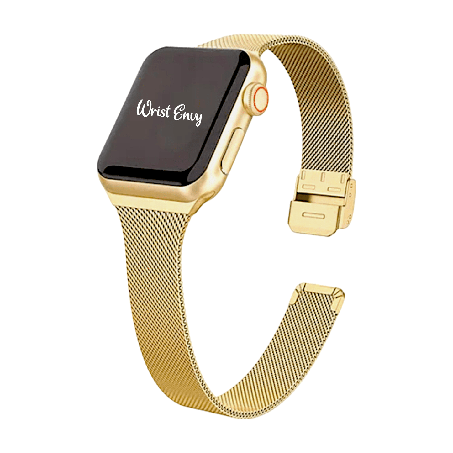 Slim metal milanese Gold PVD stainless steel bracelet for Apple Watch - Wrist Envy