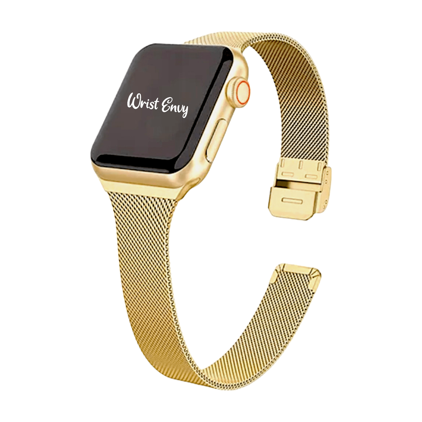 Slim metal milanese Gold PVD stainless steel bracelet for Apple Watch - Wrist Envy