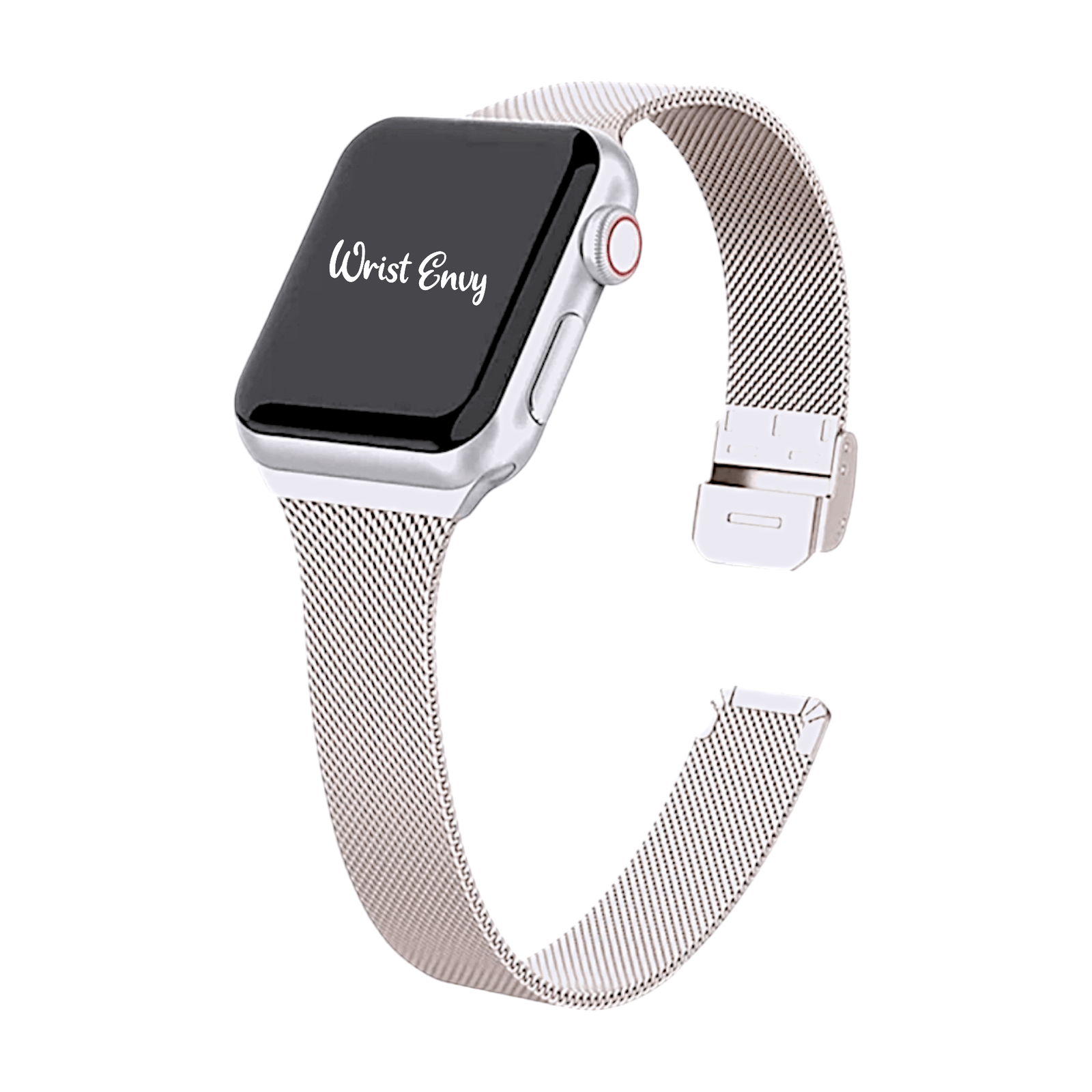 Slim Milanese Mesh Bracelet for Apple Watch Starlight - Wrist Envy