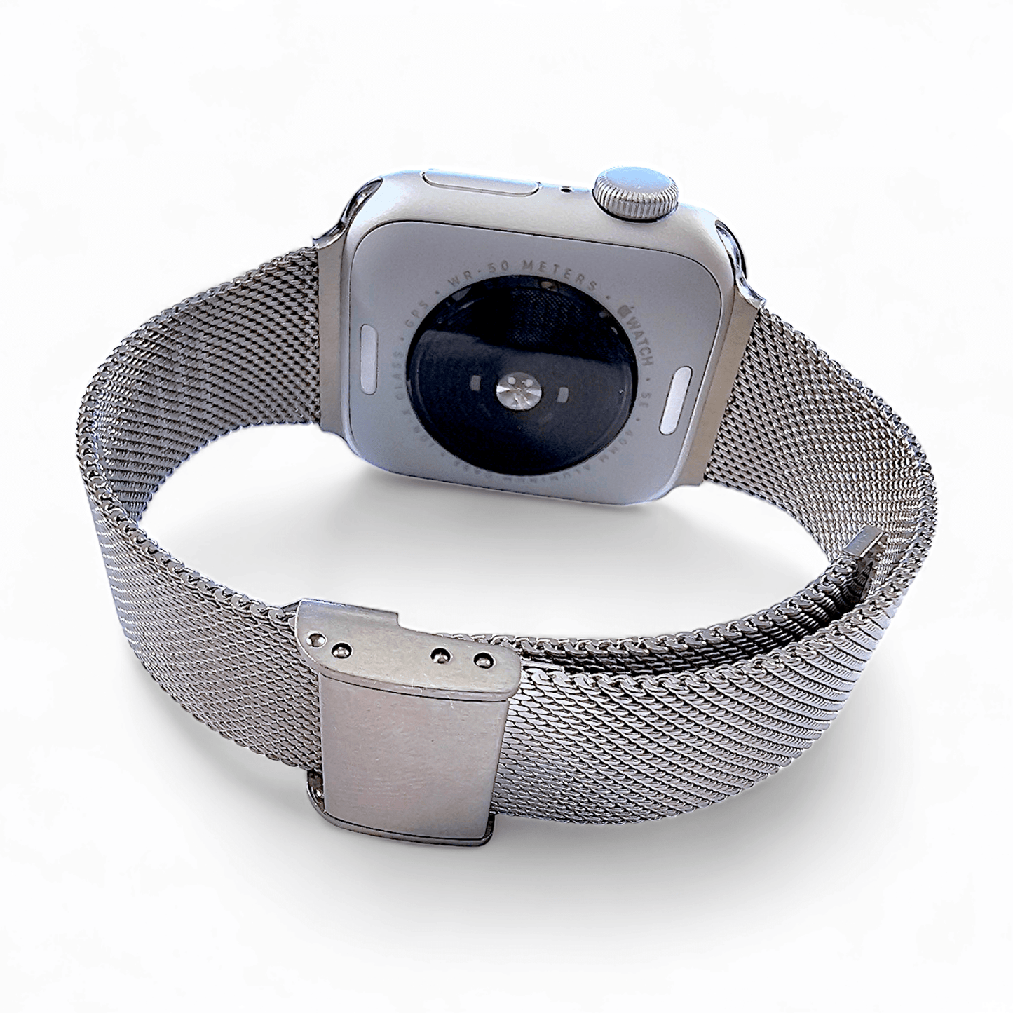 Slim milanese stainless steel bracelet for Apple Watch Silver Coloured - Wrist Envy
