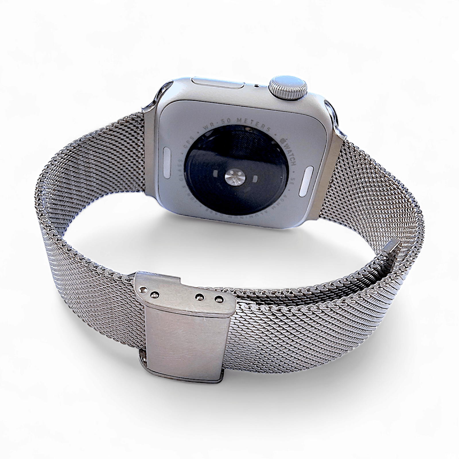 Slim milanese stainless steel bracelet for Apple Watch Silver Coloured - Wrist Envy
