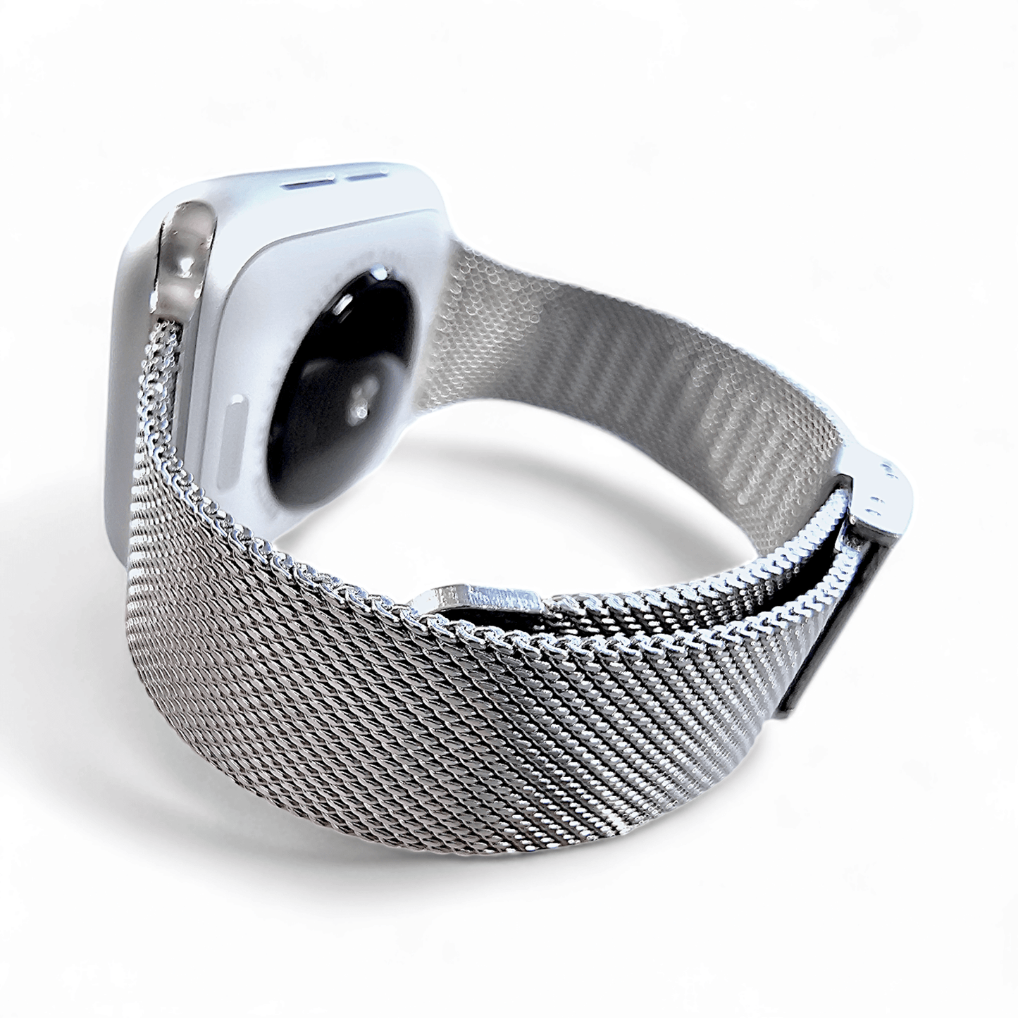 Slim milanese stainless steel bracelet for Apple Watch Silver Coloured - Wrist Envy