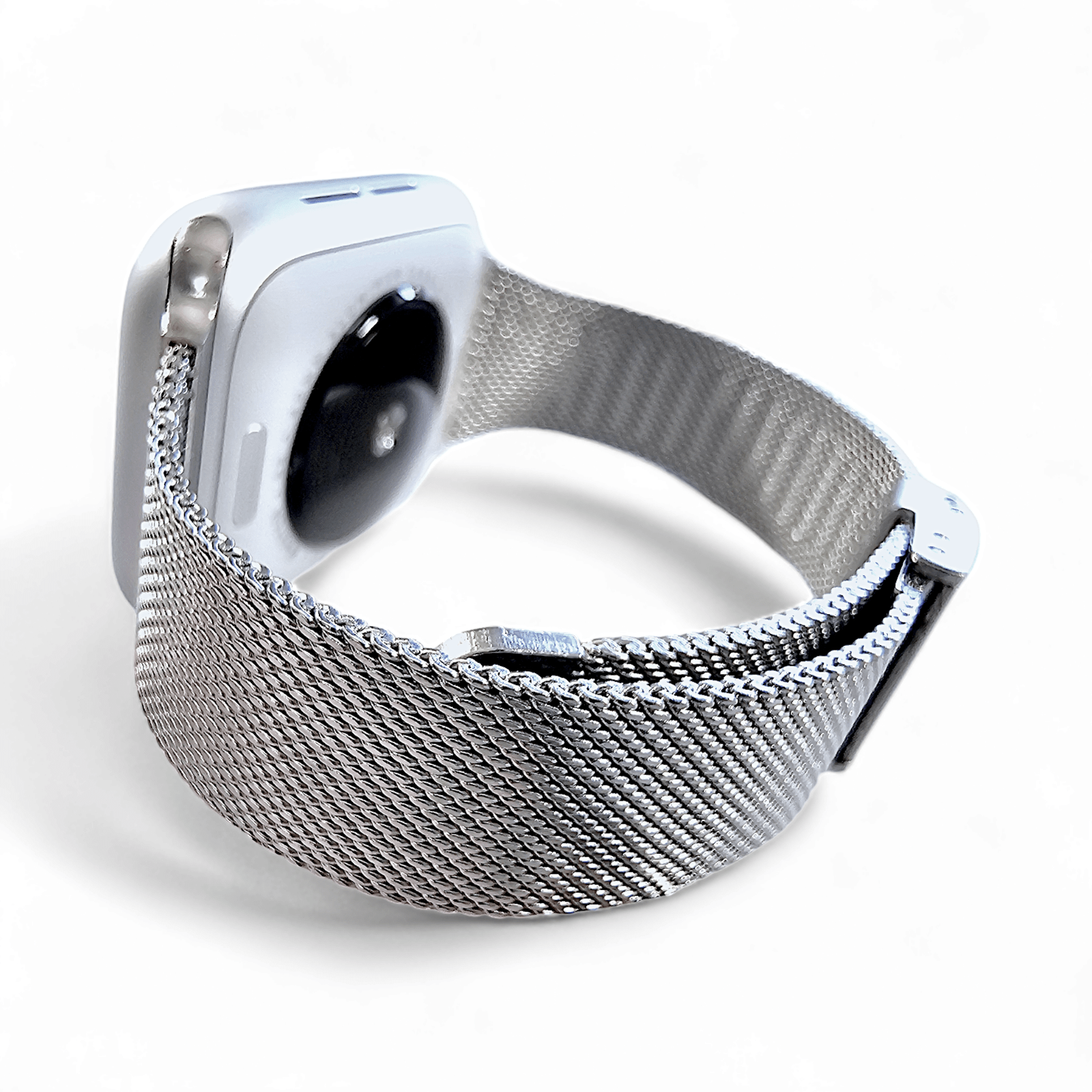 Slim milanese stainless steel bracelet for Apple Watch Silver Coloured - Wrist Envy