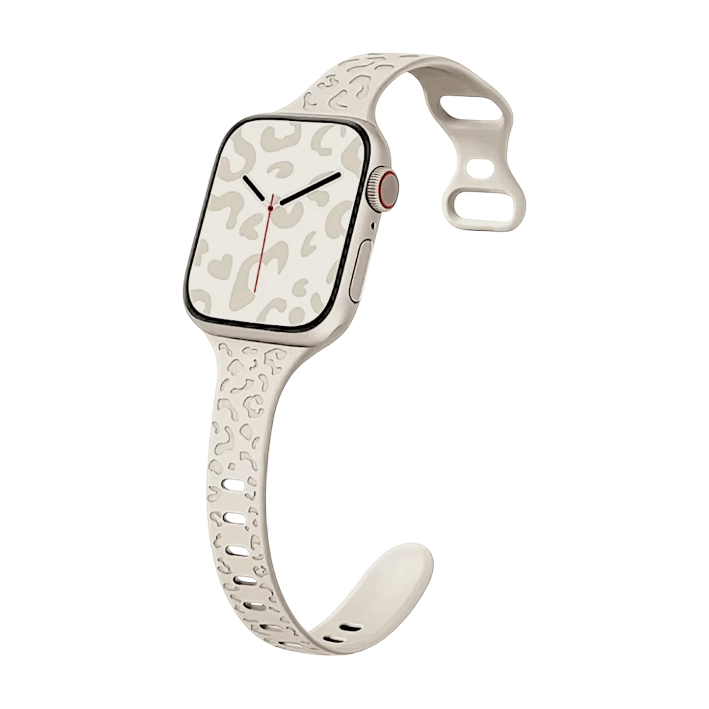 Slim Silicone Patterned Strap For Apple Watch Starlight - Wrist Envy