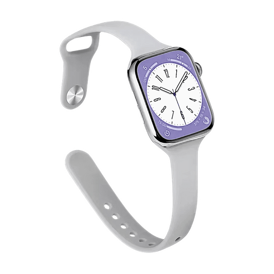 Slim Silicone Watch Strap For Apple Watch Pastel Grey - Wrist Envy