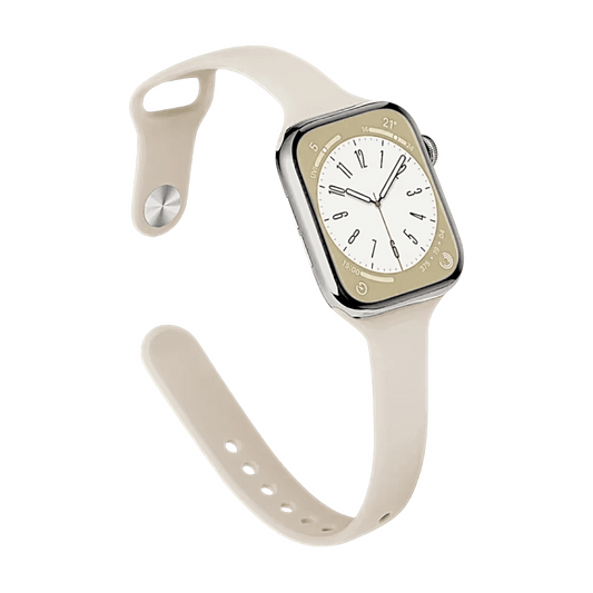 Slim Silicone Watch Strap For Apple Watch Starlight - Wrist Envy