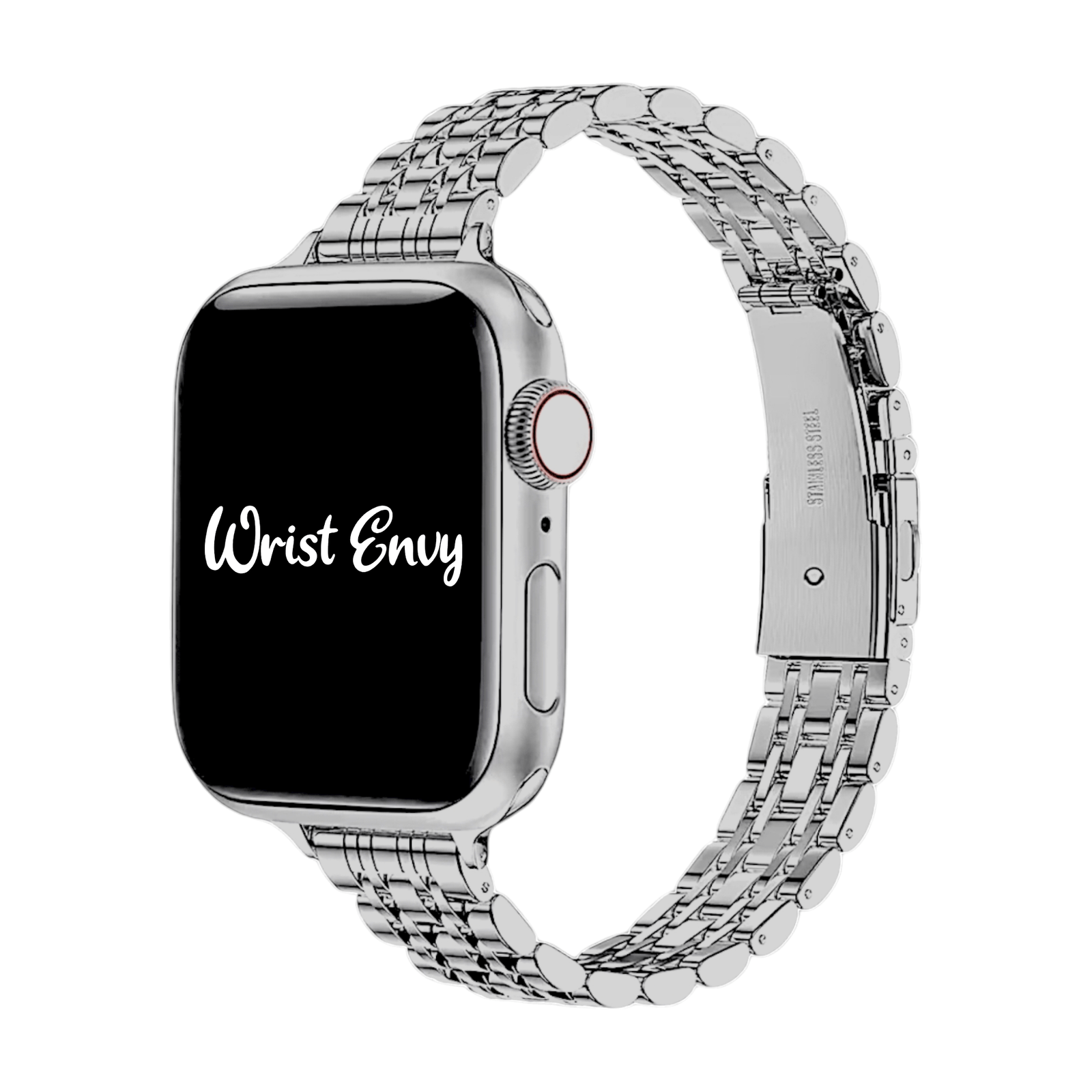 Slim Stainless Steel Apple Watch Strap Silver - Wrist Envy