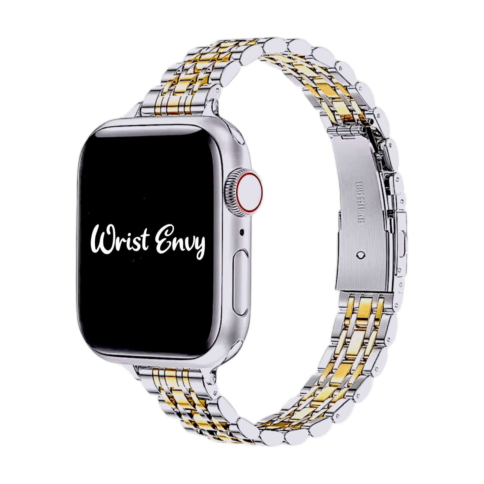 Slim Stainless Steel Apple Watch Strap Silver Gold - Wrist Envy