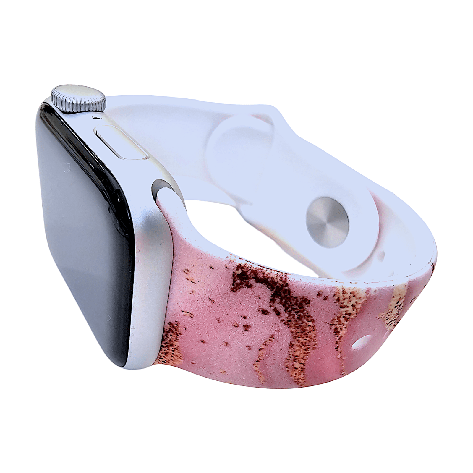 Soft Silicone Pink Marble Watch Strap For Apple Watch - Wrist Envy