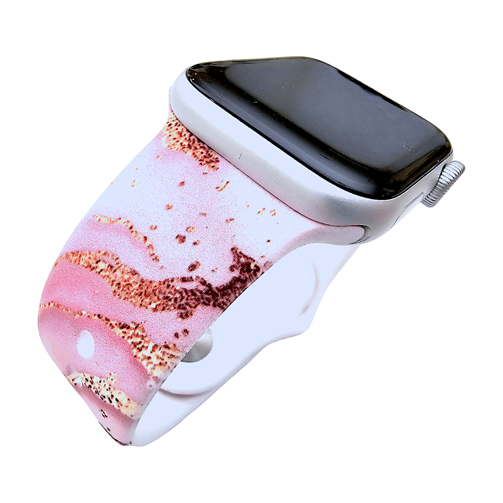 Soft Silicone Pink Marble Watch Strap For Apple Watch - Wrist Envy