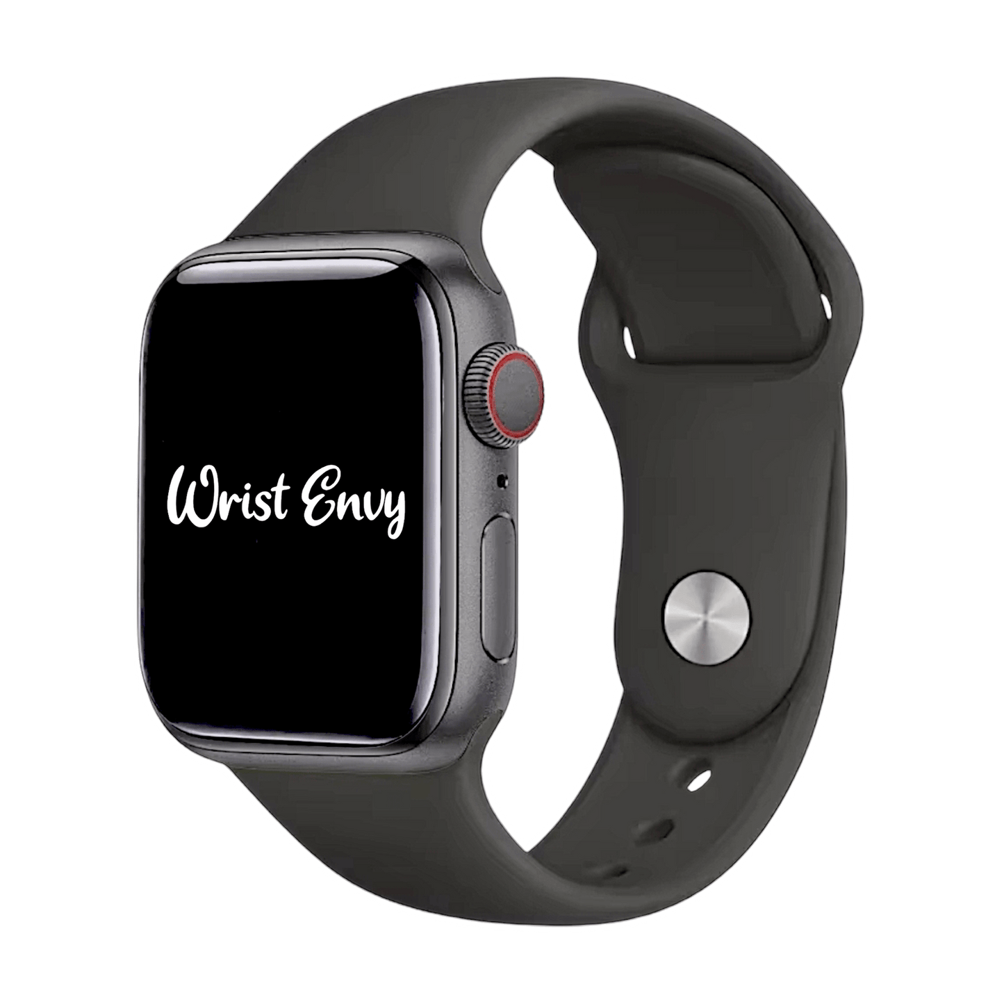 Soft Silicone Watch Strap For Apple Smart Watch Jet Black - Wrist Envy