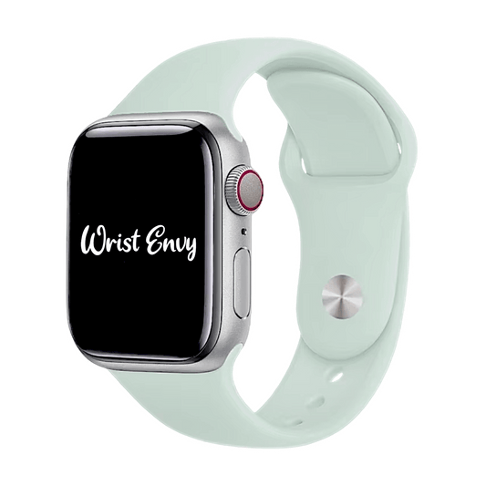 Soft Silicone Watch Strap For Apple Smart Watch Light Mint - Wrist Envy