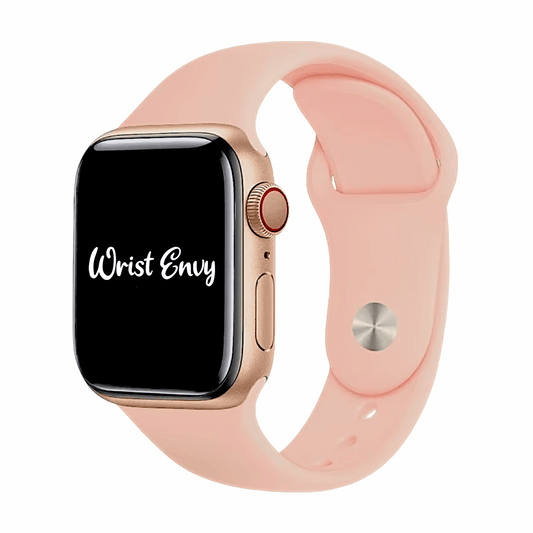 Soft Silicone Watch Strap For Apple Smart Watch Pink Rose - Wrist Envy