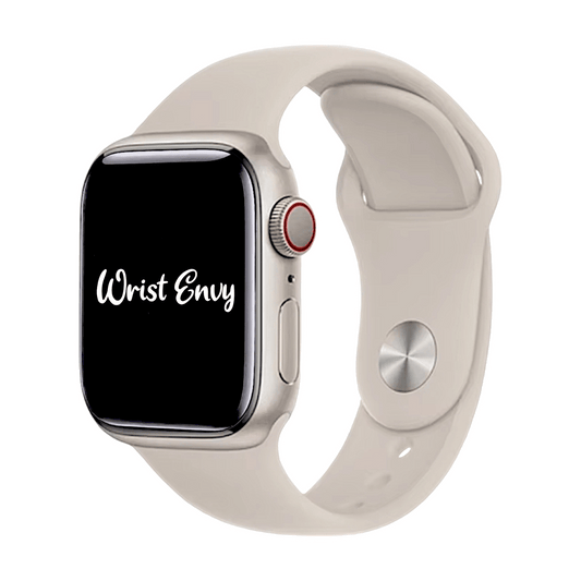 Soft Silicone Watch Strap For Apple Smart Watch Starlight - Wrist Envy