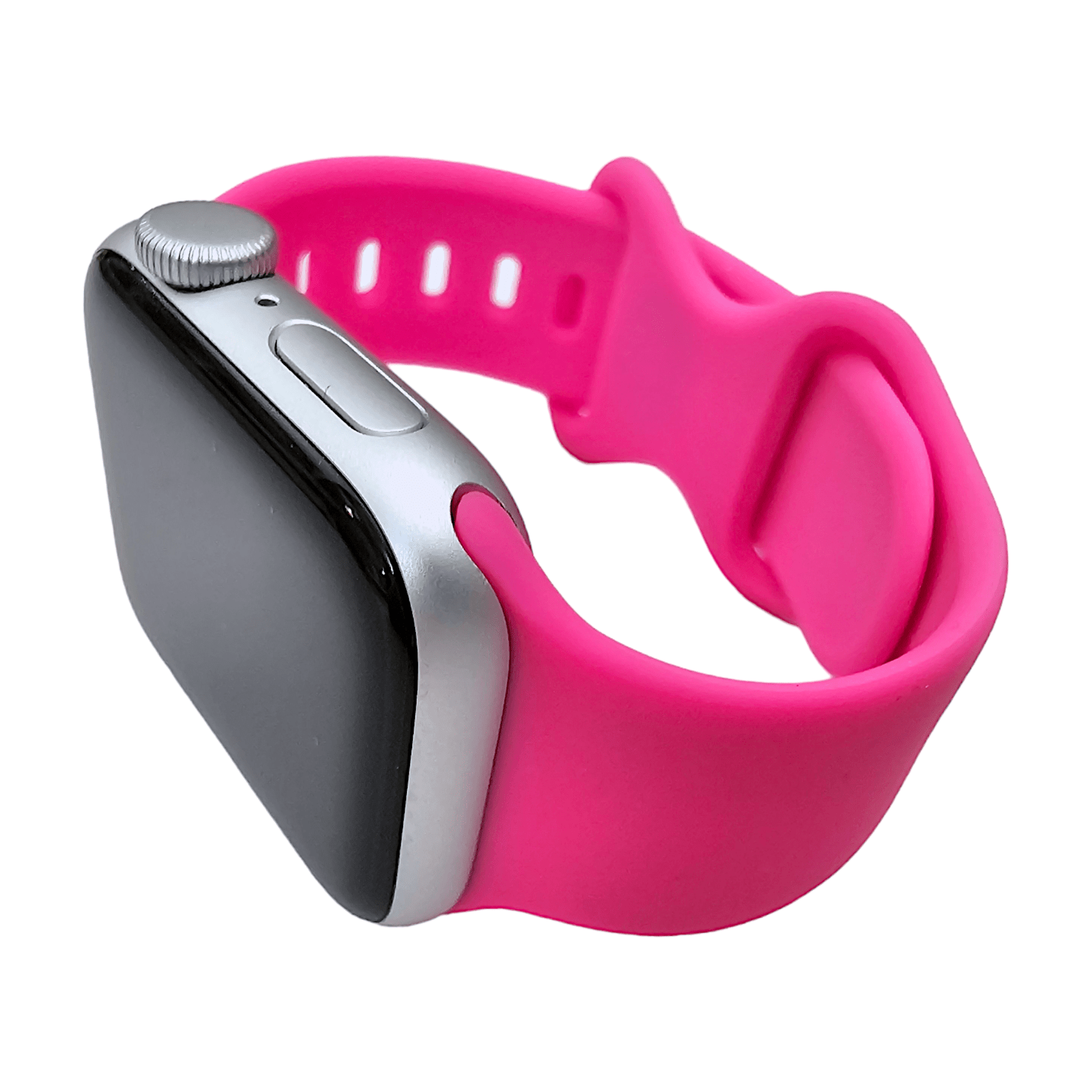 Soft Silicone Watch Strap For Apple Watch Bright Pink - Wrist Envy