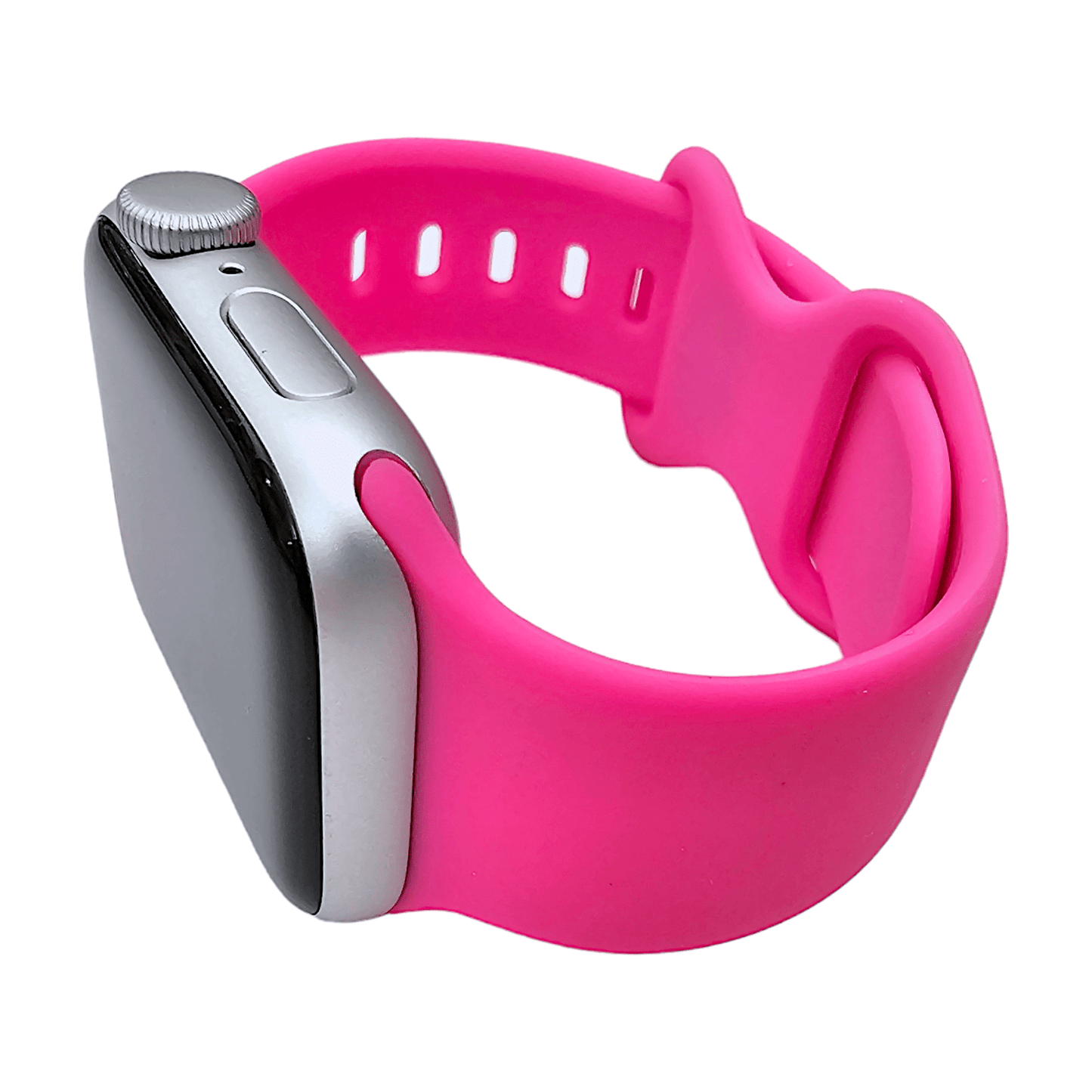 Soft Silicone Watch Strap For Apple Watch Bright Pink - Wrist Envy