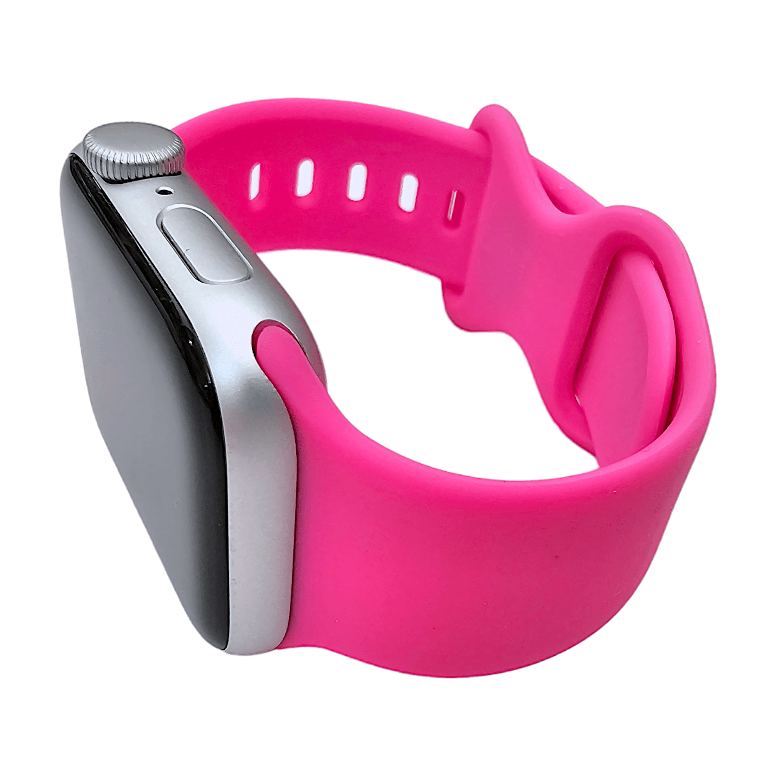 Soft Silicone Watch Strap For Apple Watch Bright Pink - Wrist Envy