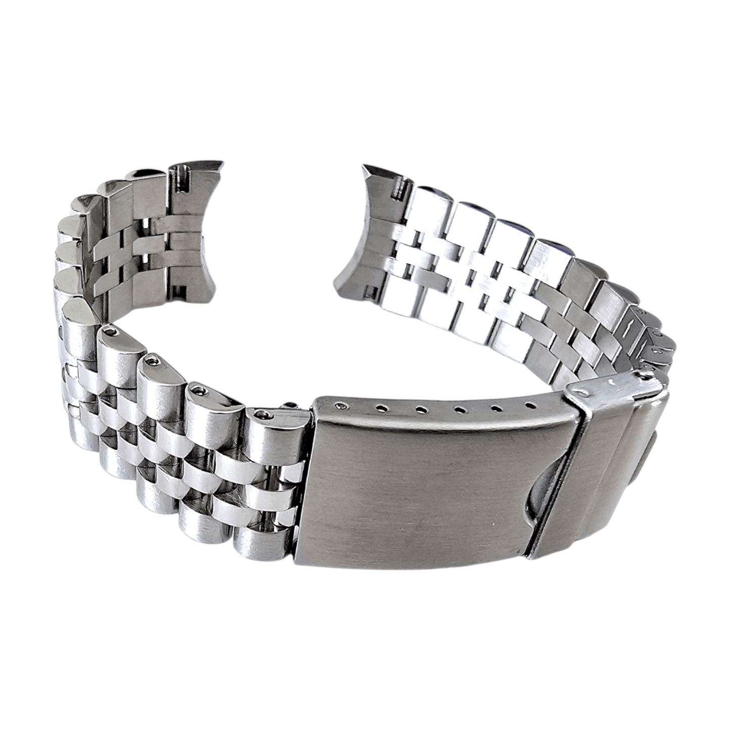 Solid Curved End 316L Stainless Steel Watch Bracelet 20mm - Wrist Envy