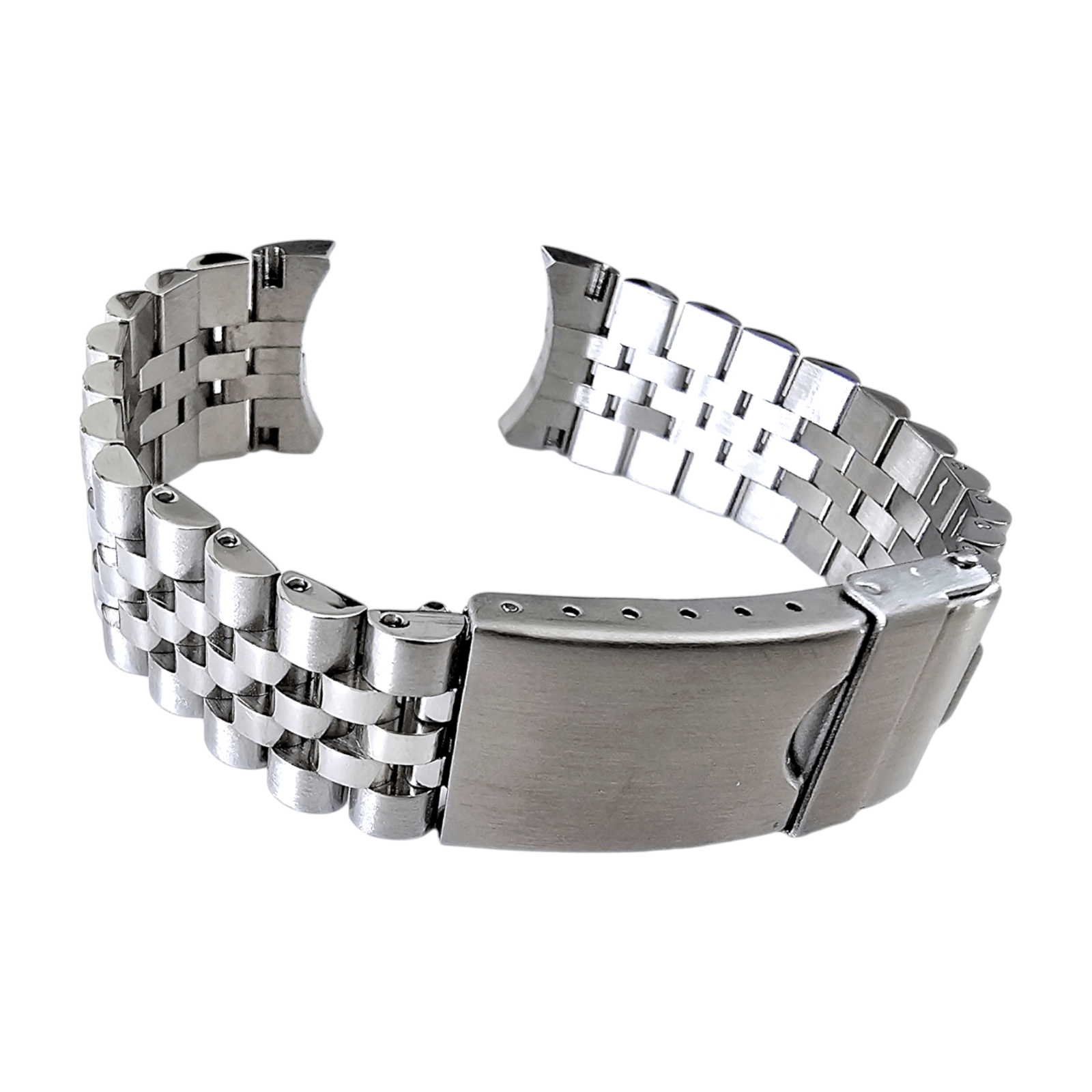 Solid Curved End 316L Stainless Steel Watch Bracelet 20mm - Wrist Envy