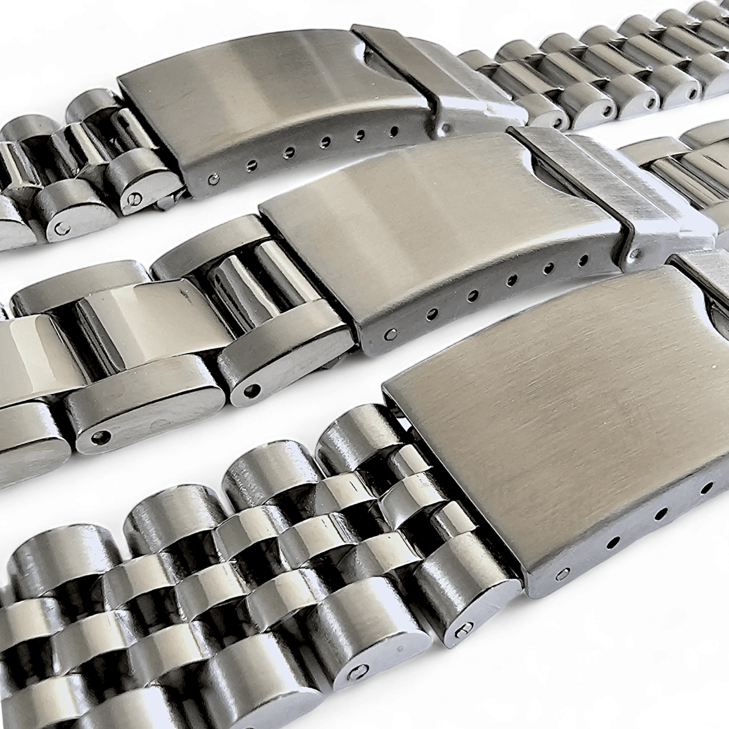 Solid Curved End 316L Stainless Steel Watch Bracelet 20mm - Wrist Envy