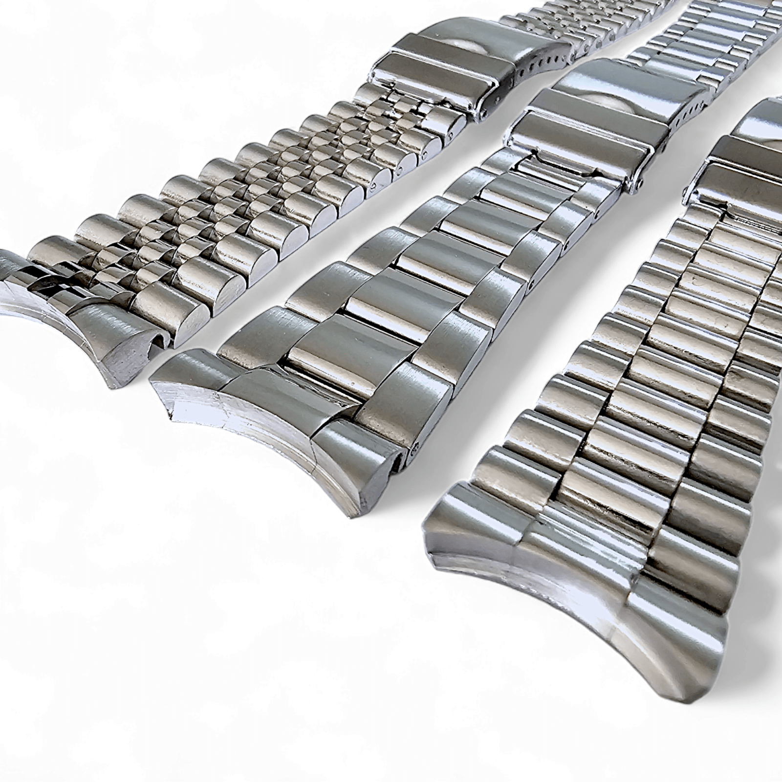 Solid Curved End 316L Stainless Steel Watch Bracelet 20mm - Wrist Envy