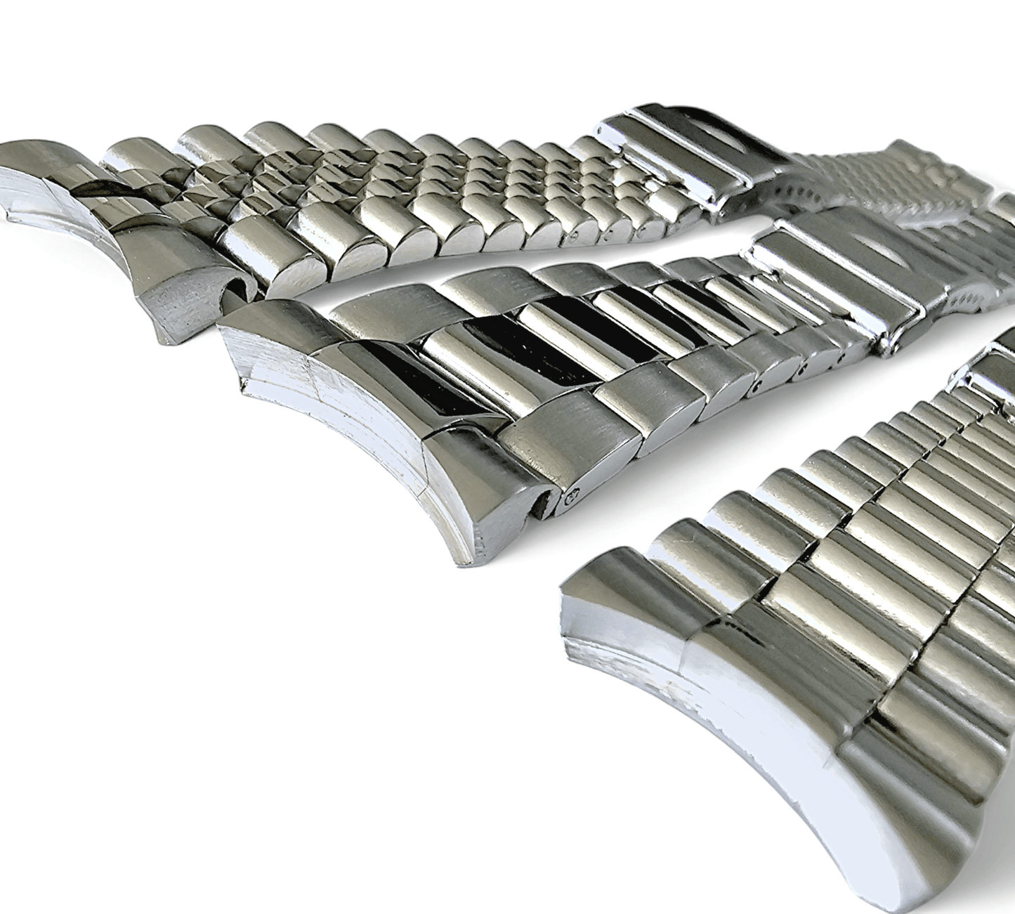 Solid Curved End 316L Stainless Steel Watch Bracelet 20mm - Wrist Envy