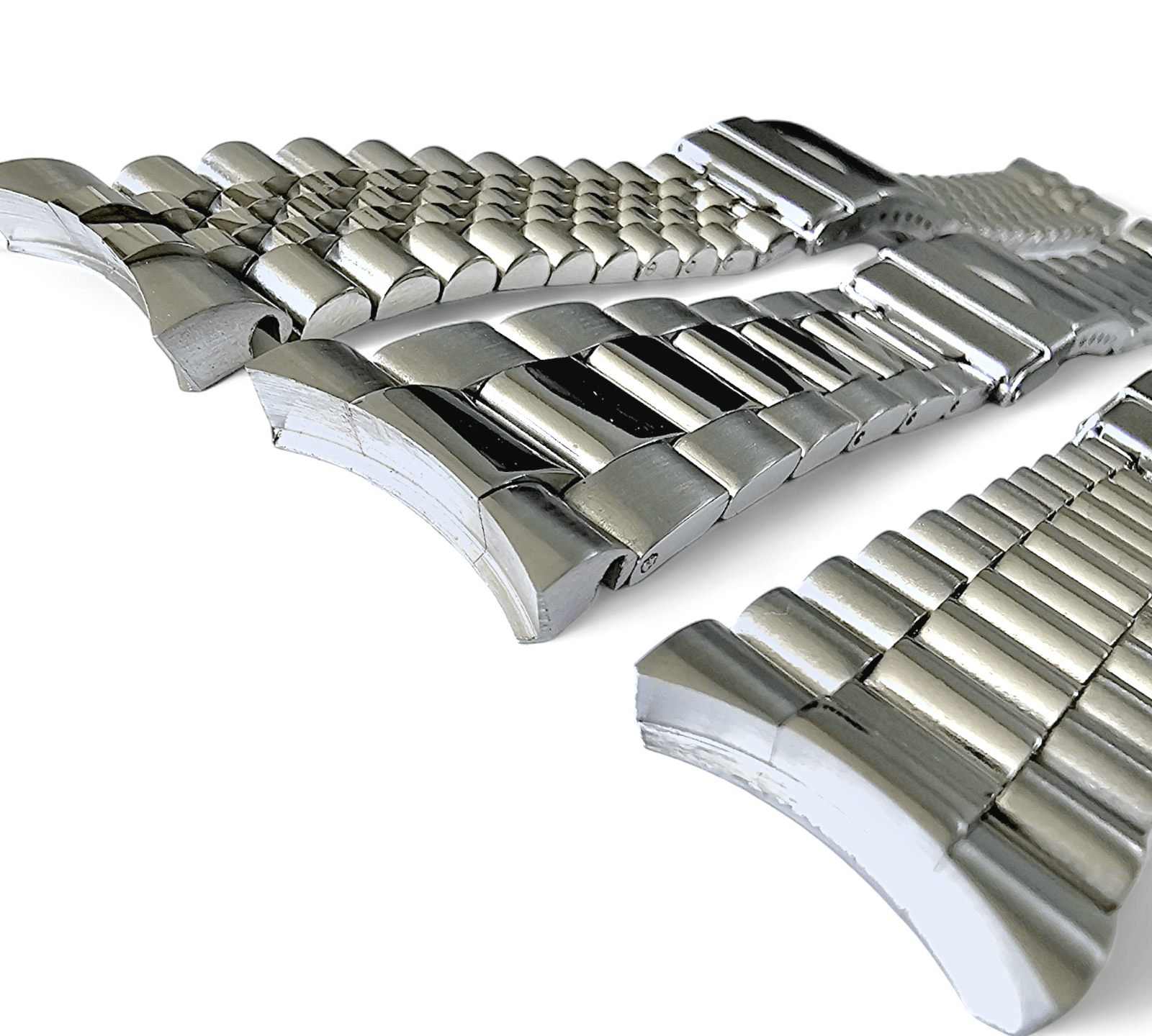 Solid Curved End 316L Stainless Steel Watch Bracelet 20mm - Wrist Envy