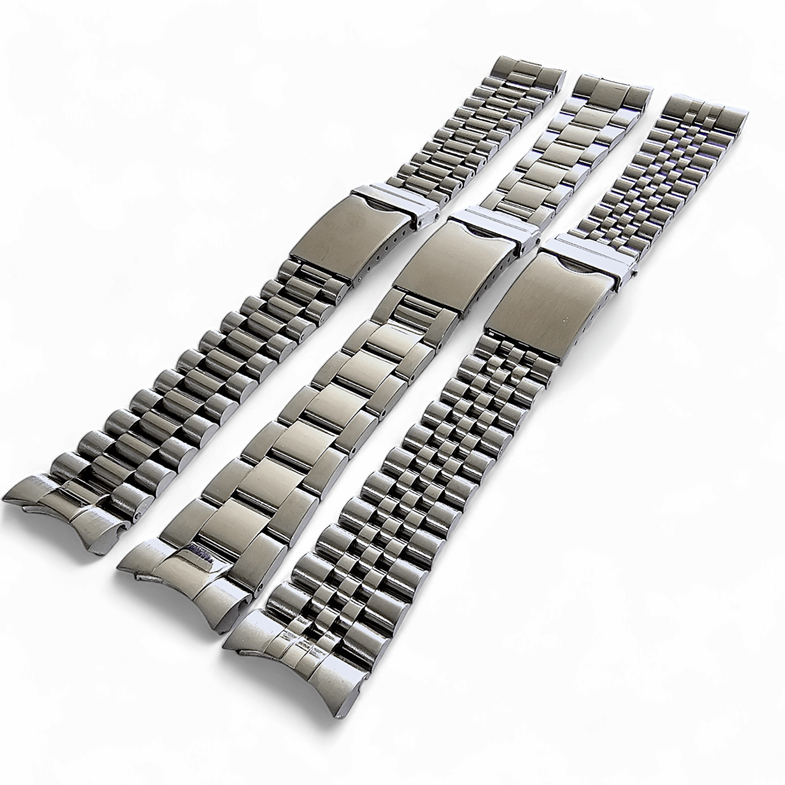 Solid Curved End 316L Stainless Steel Watch Bracelet 20mm - Wrist Envy
