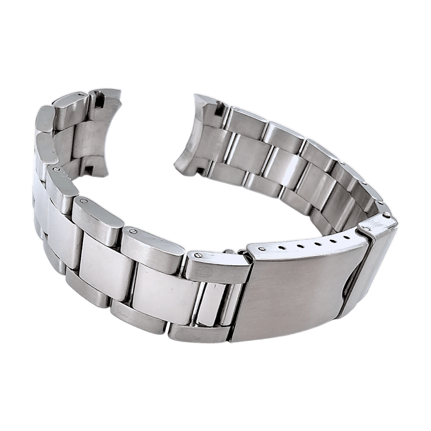Solid Curved End 316L Stainless Steel Watch Bracelet 20mm - Wrist Envy