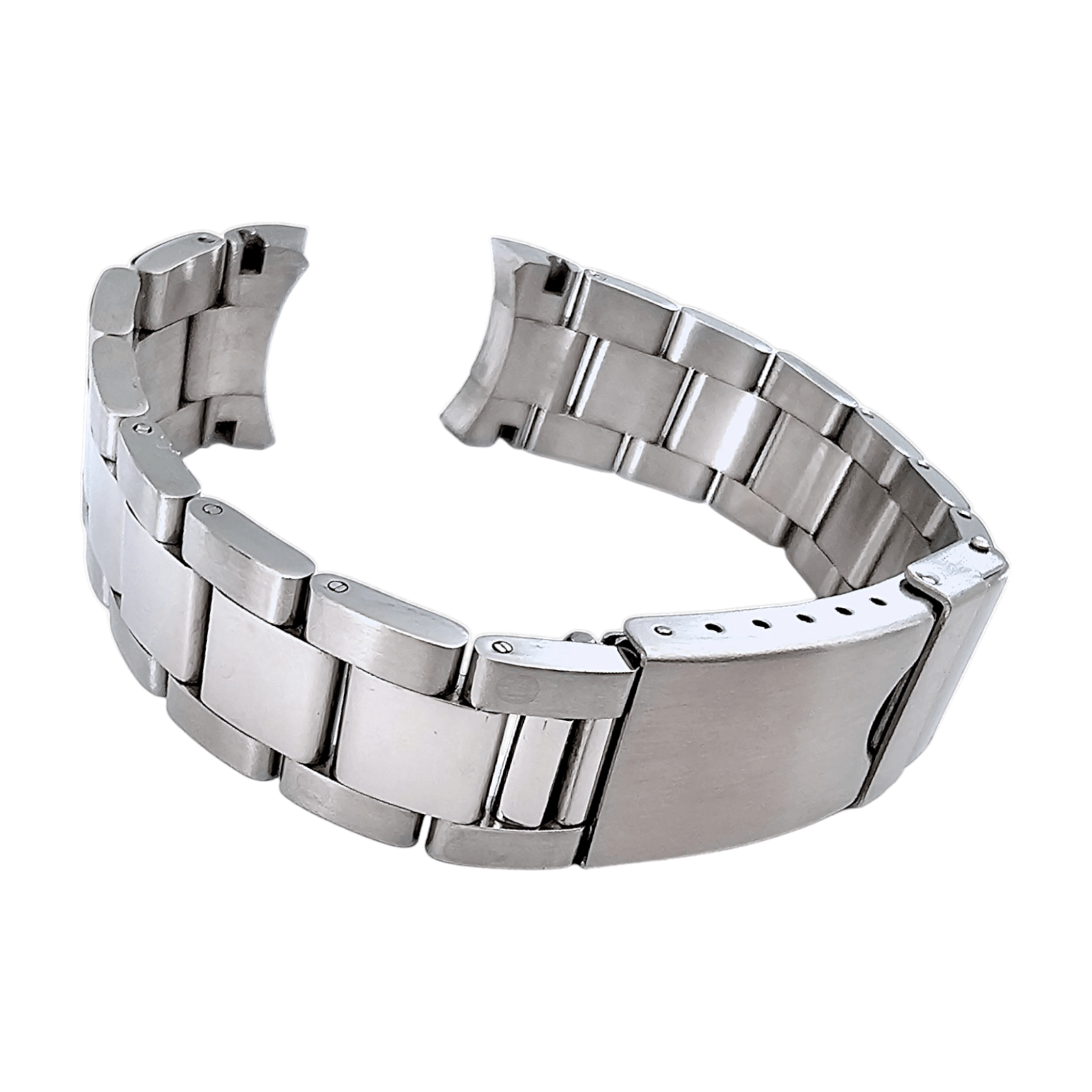 Solid Curved End 316L Stainless Steel Watch Bracelet 20mm - Wrist Envy