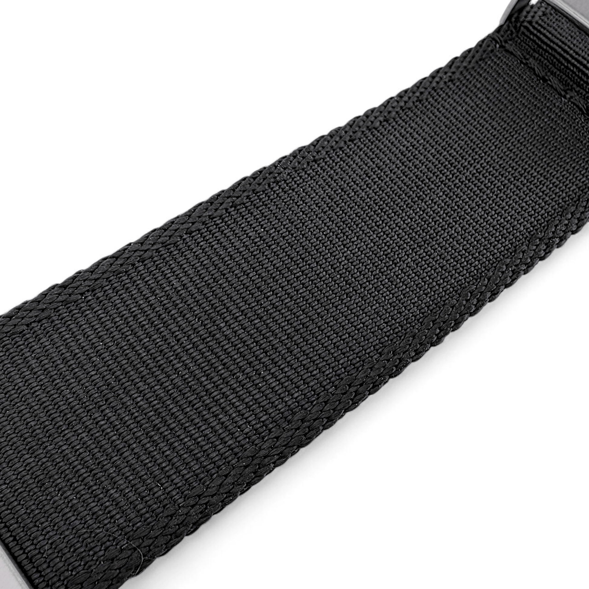 Sovereign Luxury Nylon Watch Strap Military 18mm 20mm 22mm Obsidian Black - Wrist Envy