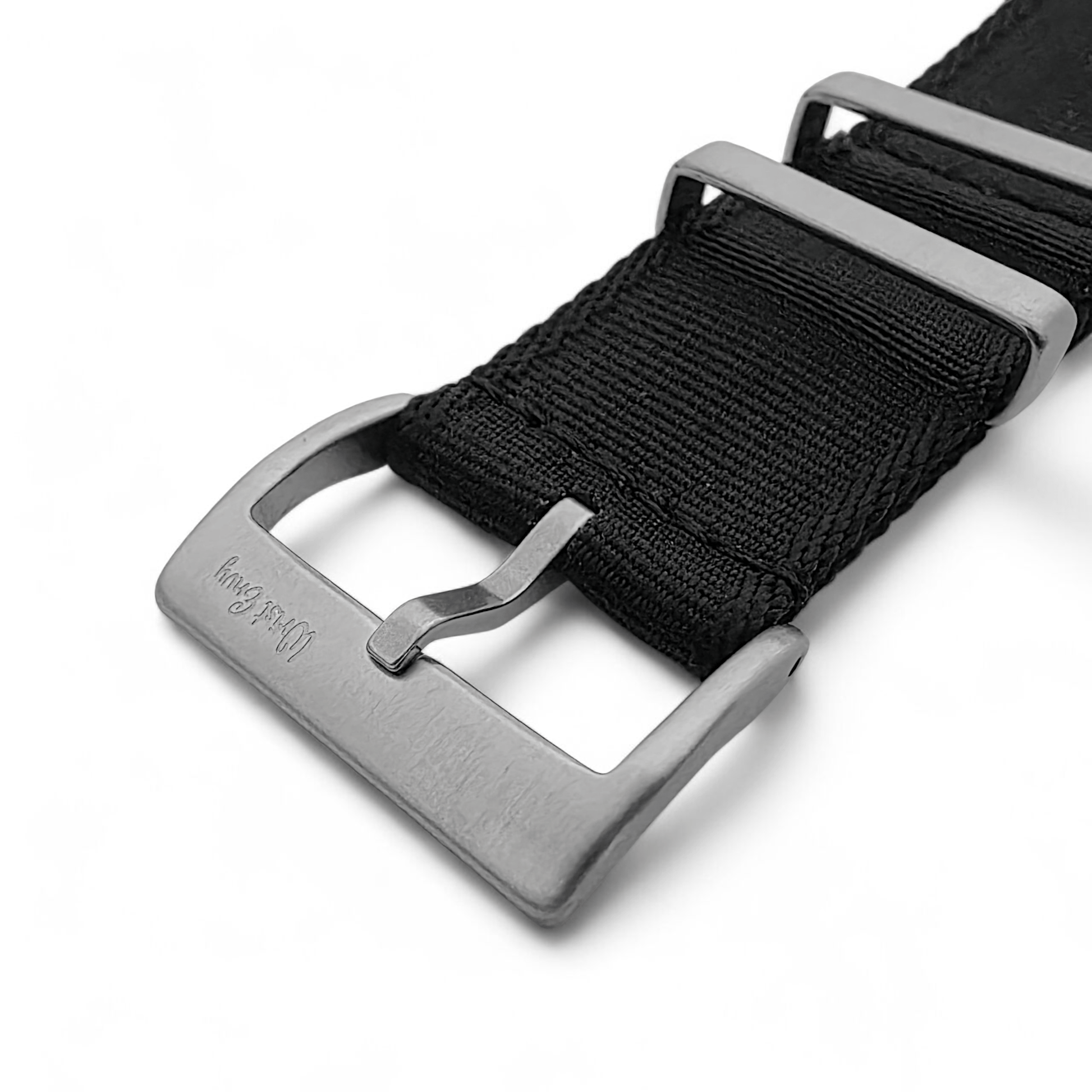 Sovereign Luxury Nylon Watch Strap Military 18mm 20mm 22mm Obsidian Black - Wrist Envy