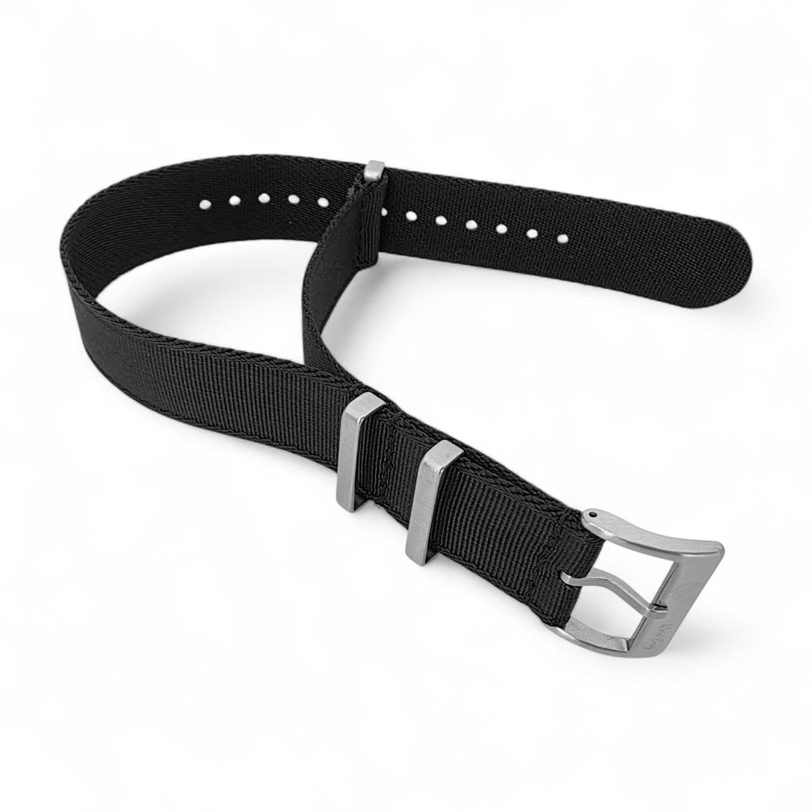 Sovereign Luxury Nylon Watch Strap Military 18mm 20mm 22mm Obsidian Black - Wrist Envy