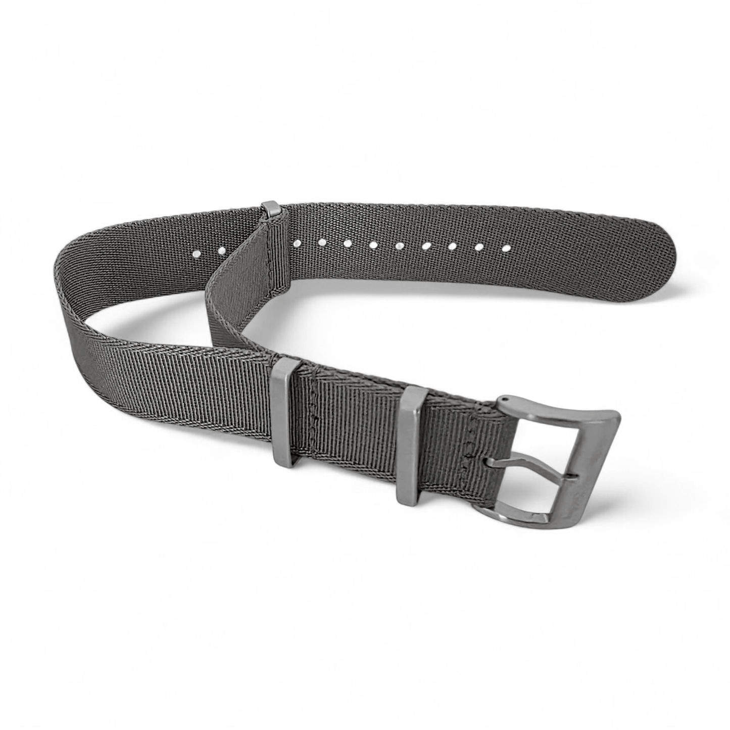 Sovereign Luxury Nylon Watch Strap Military 18mm 20mm 22mm Silver Grey - Wrist Envy