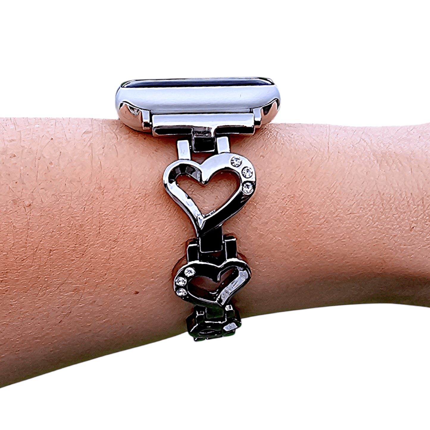 Sweet Heart Apple Watch Bracelet Silver - Wrist Envy