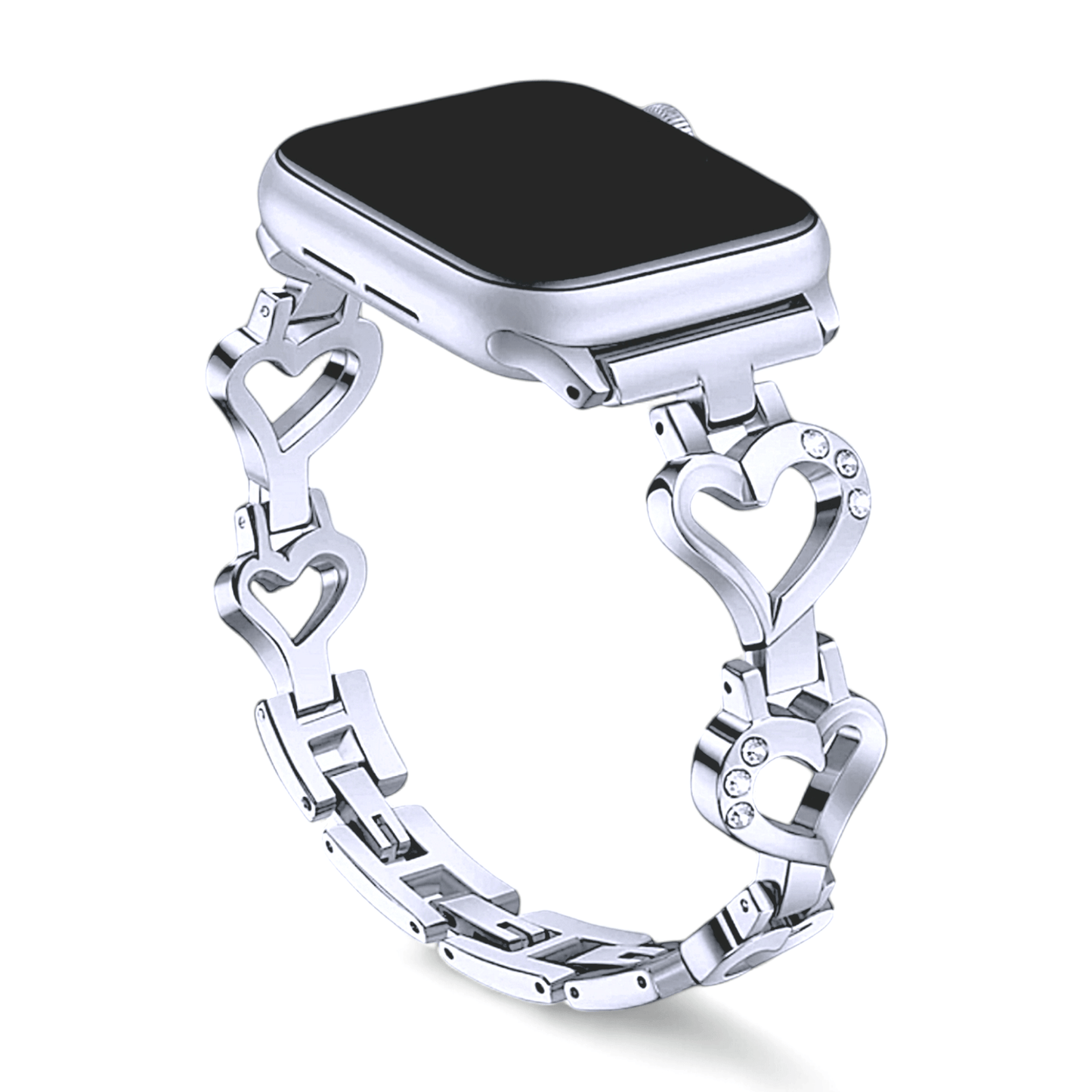 Sweet Heart Apple Watch Bracelet Silver - Wrist Envy