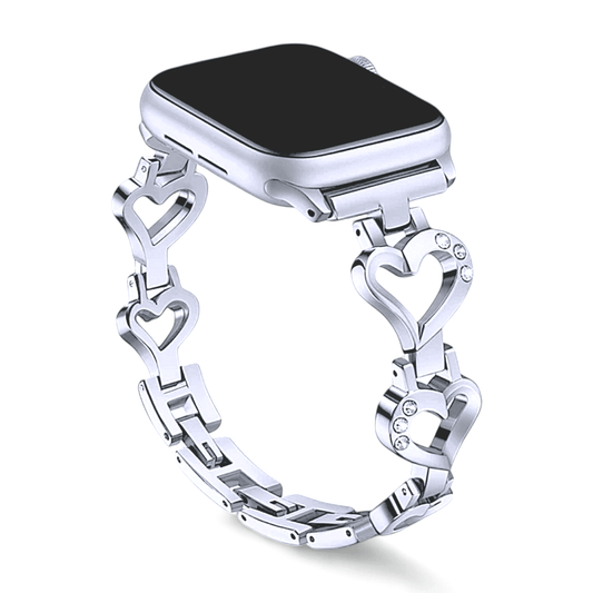 Sweet Heart Apple Watch Bracelet Silver - Wrist Envy