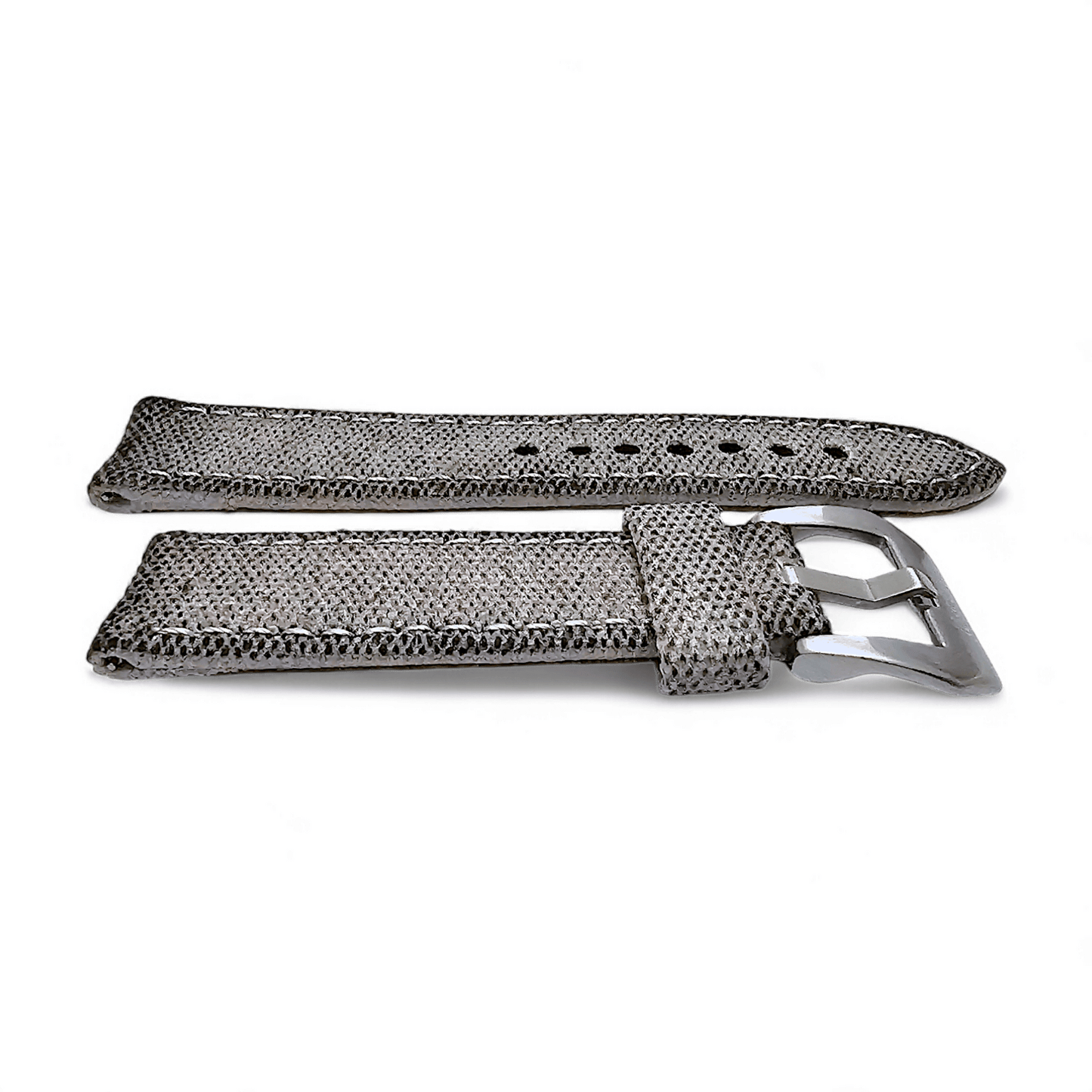 Thick Canvas Watch Strap Band Distressed Grey 20mm 22mm - Wrist Envy