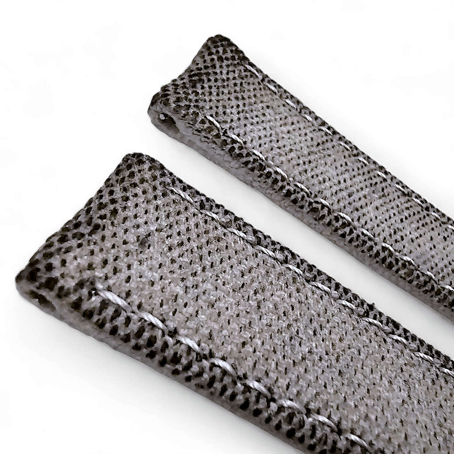 Thick Canvas Watch Strap Band Distressed Grey 20mm 22mm - Wrist Envy