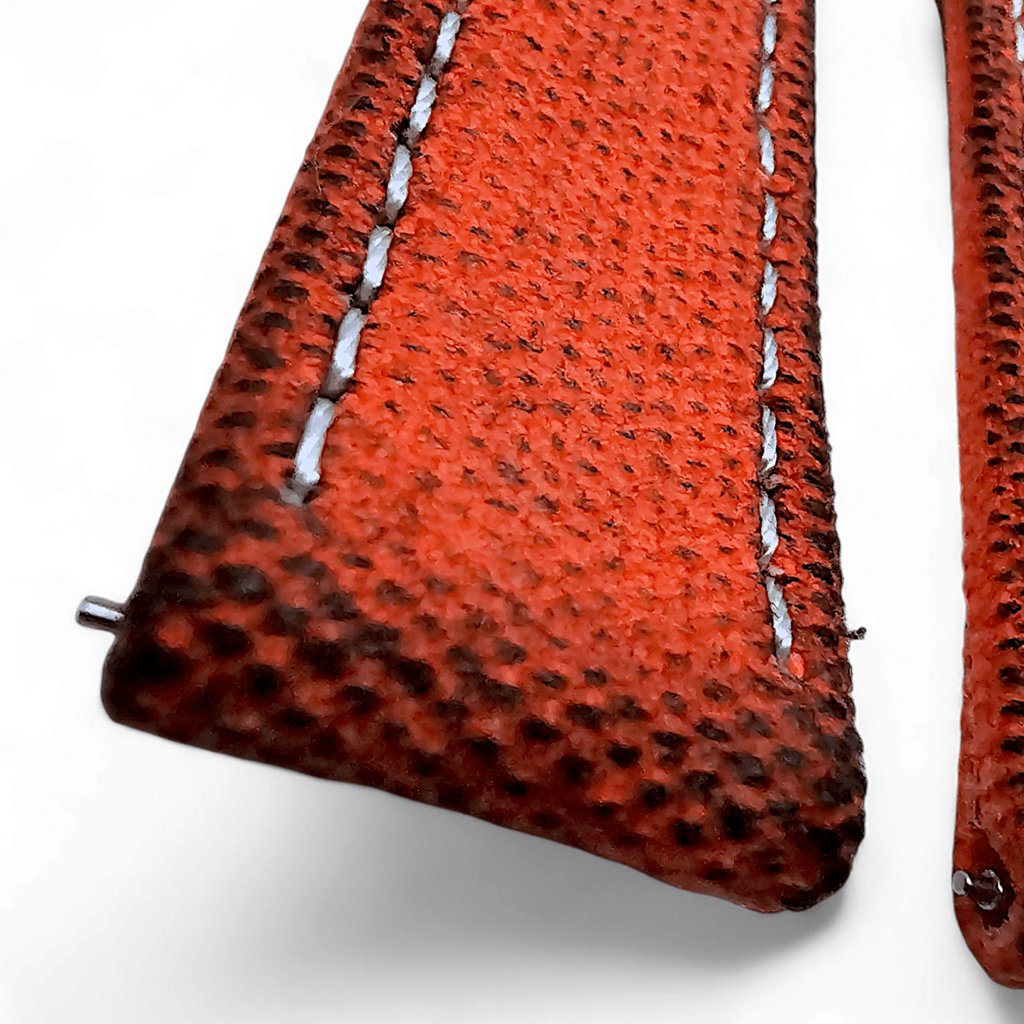 Thick Canvas Watch Strap Distressed Orange 20mm 22mm - Wrist Envy