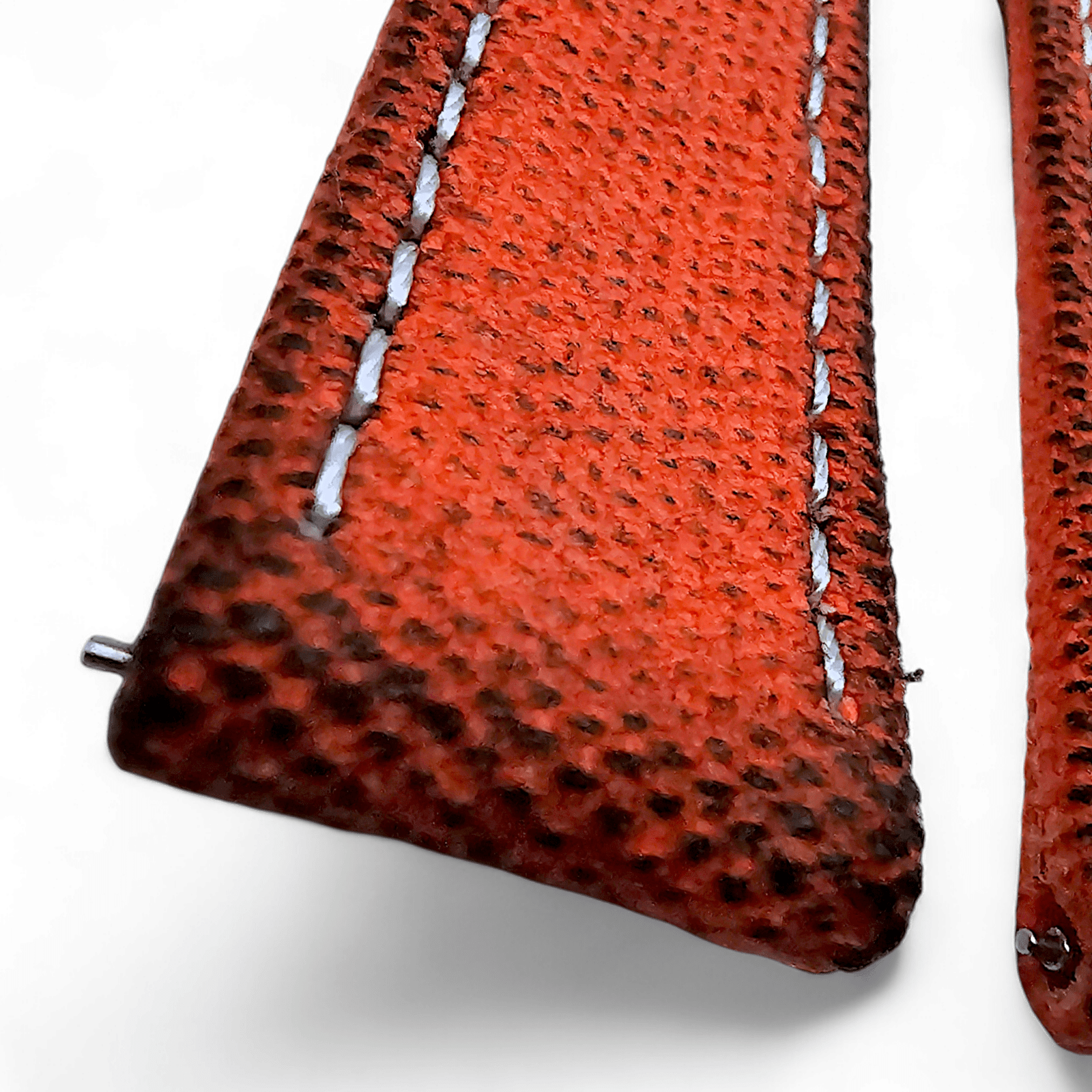 Thick Canvas Watch Strap Distressed Orange 20mm 22mm - Wrist Envy